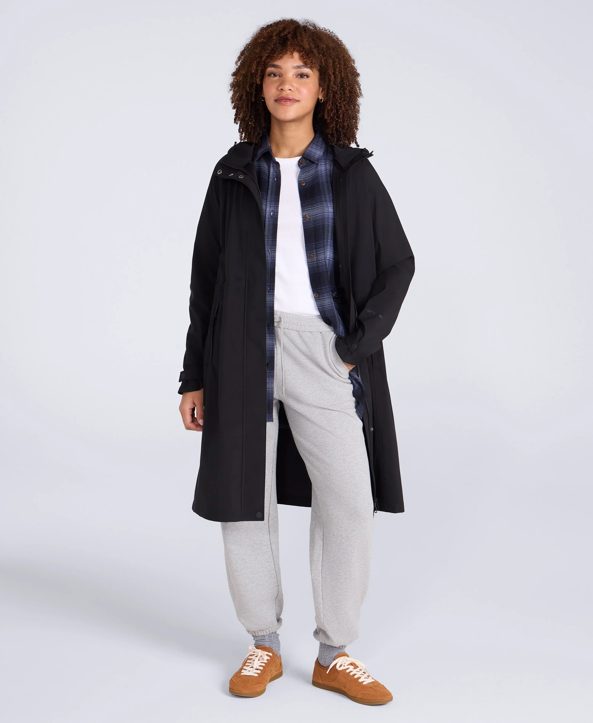 Jade Womens Long Waterproof Jacket - Black - Image 3