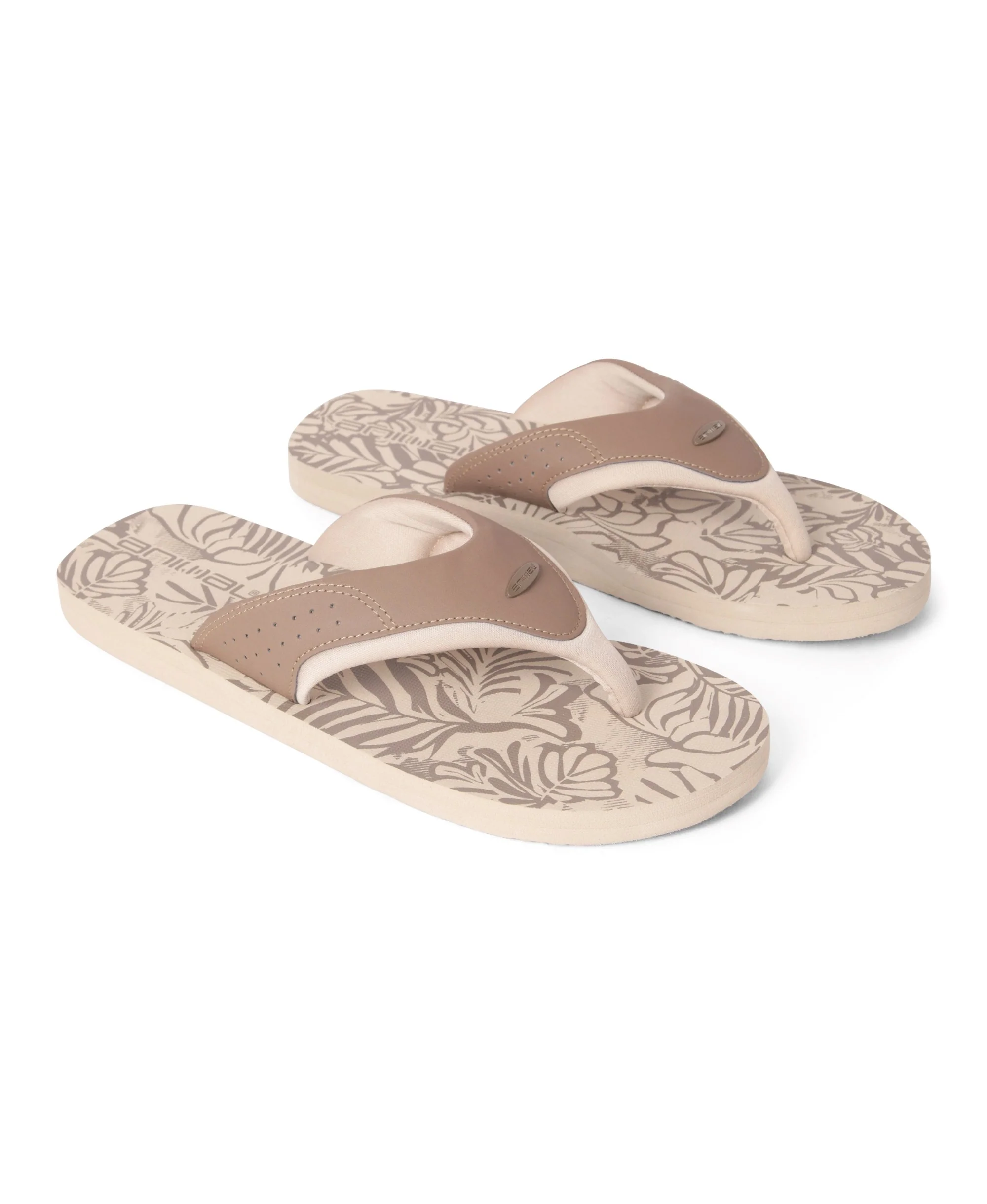 Jekyl Mens Flip-Flops - Light Beige - Image 7