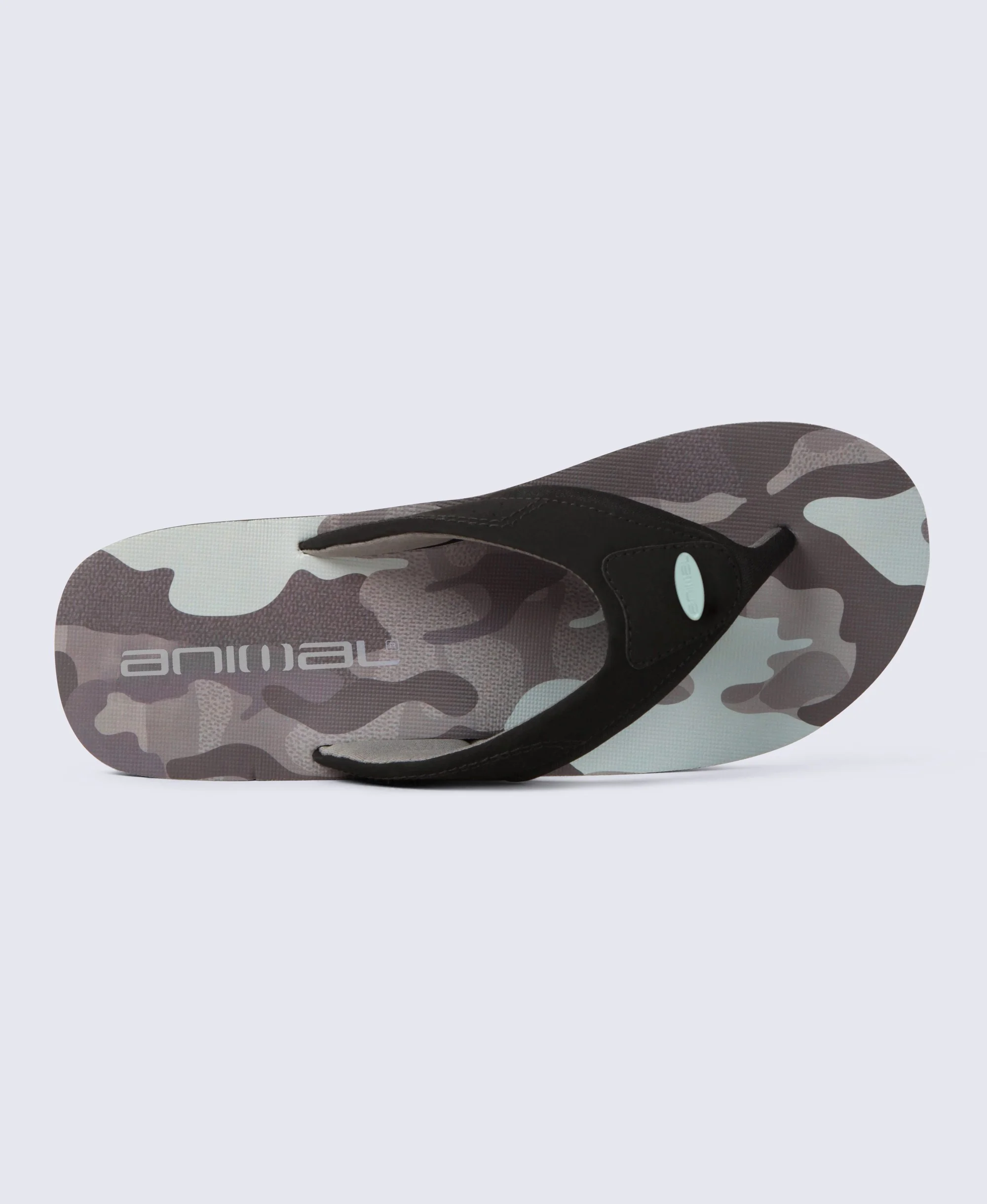 Jekyl Mens Flip-Flops - Medium Grey - Image 2