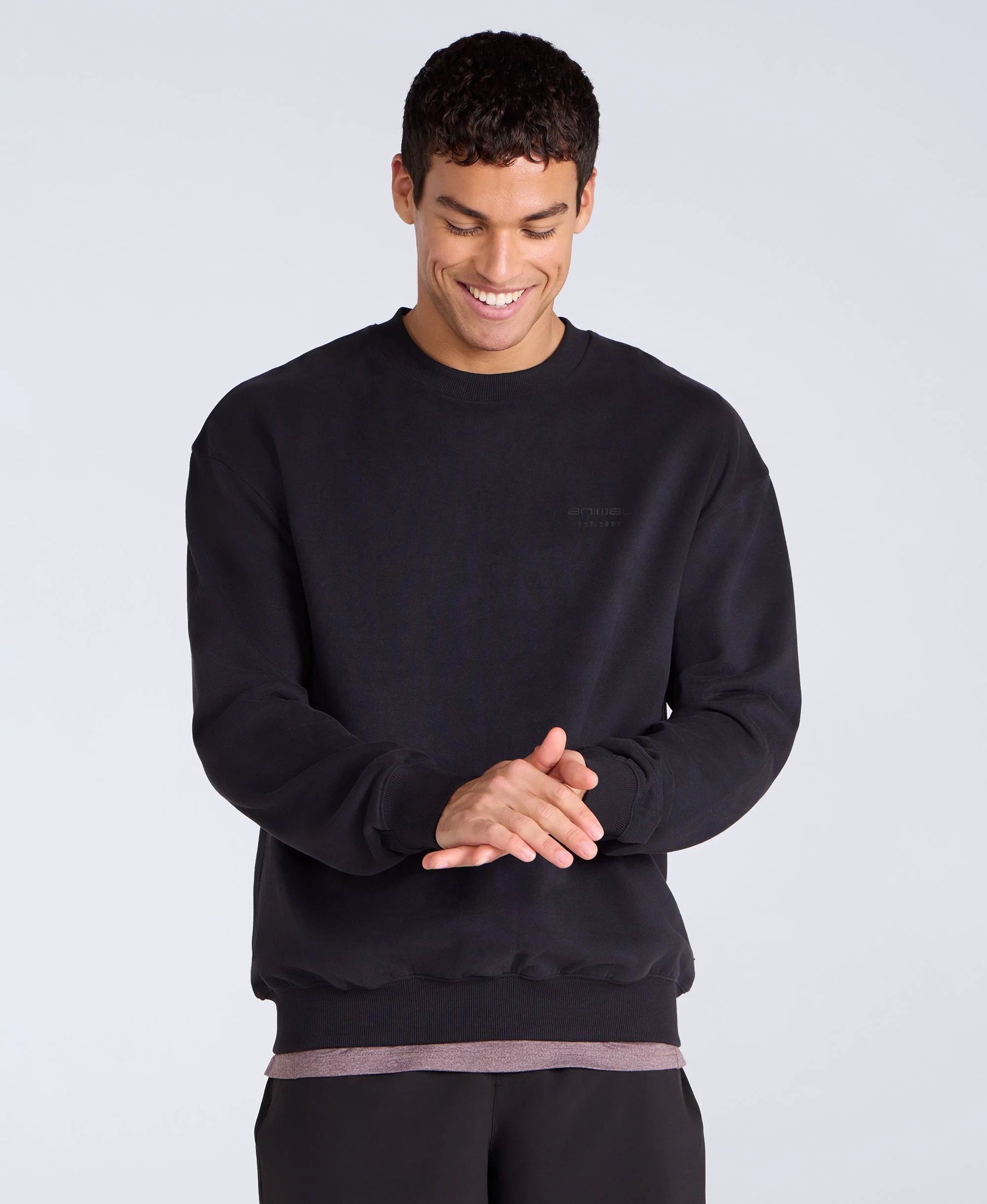 Jonah Mens Sweatshirt - Black - Image 2
