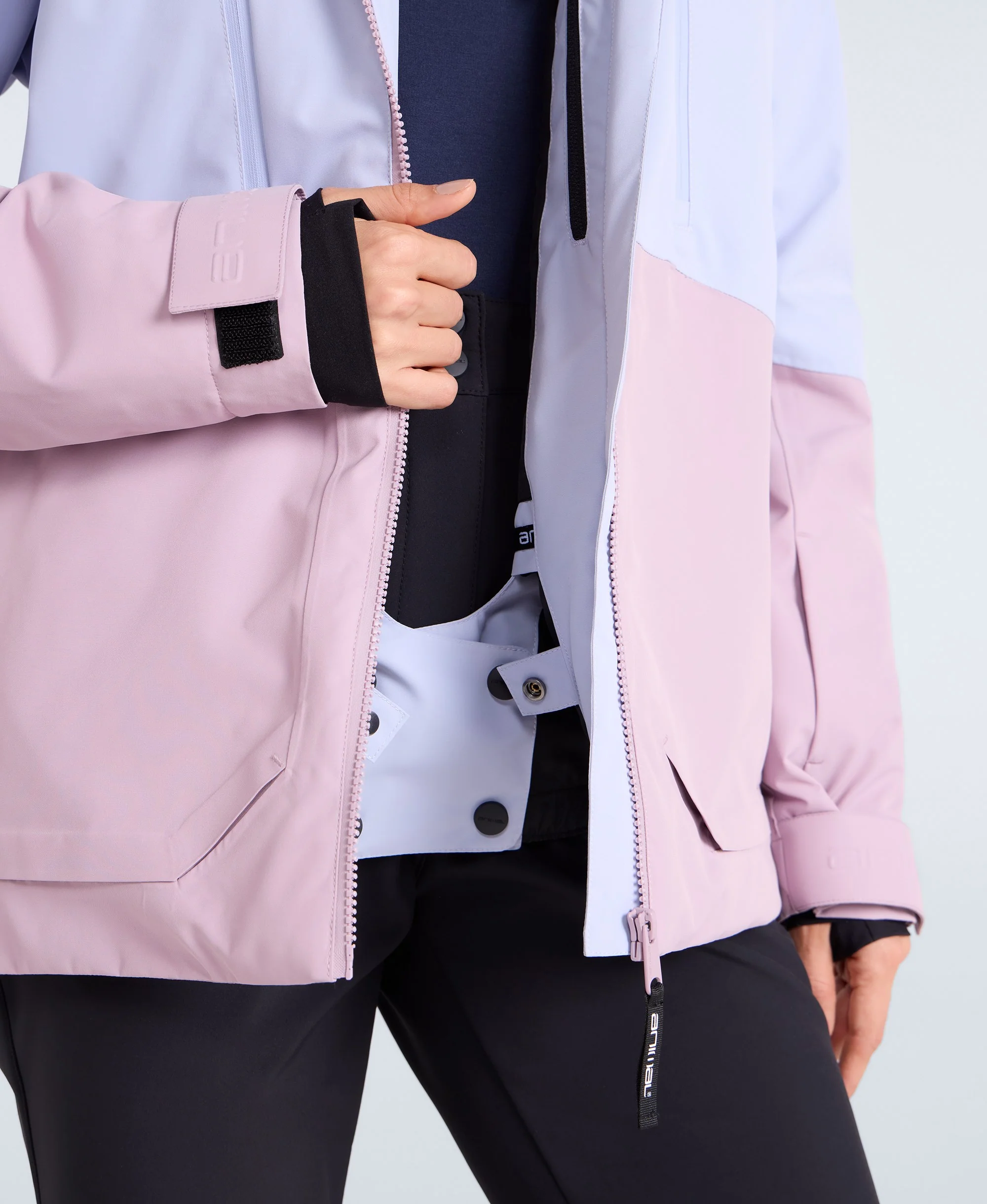 Juniper Womens Panelled Ski Jacket - Pale Blue - Image 4