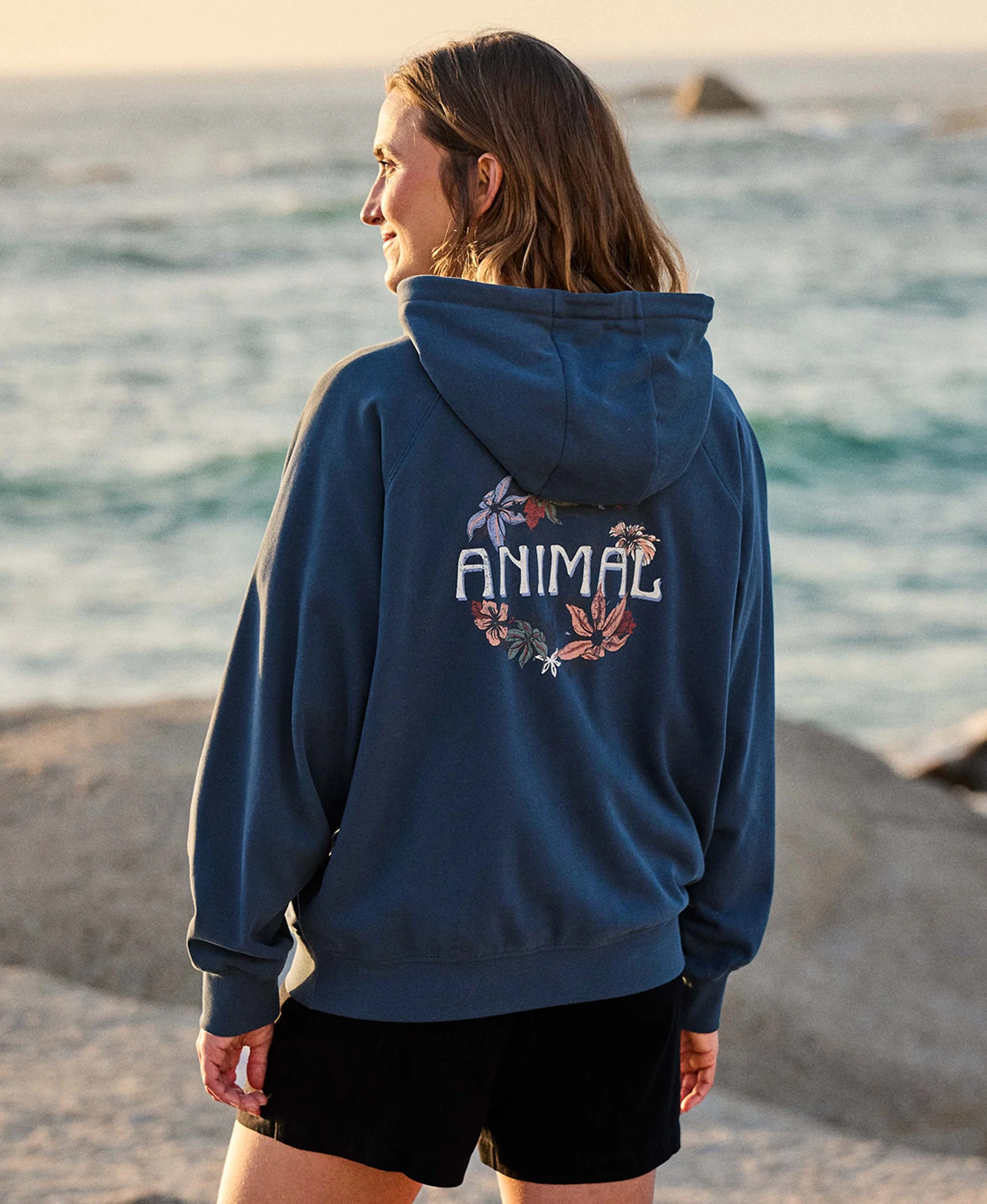 Kaya Womens Hoodie - Dark Blue - Image 2