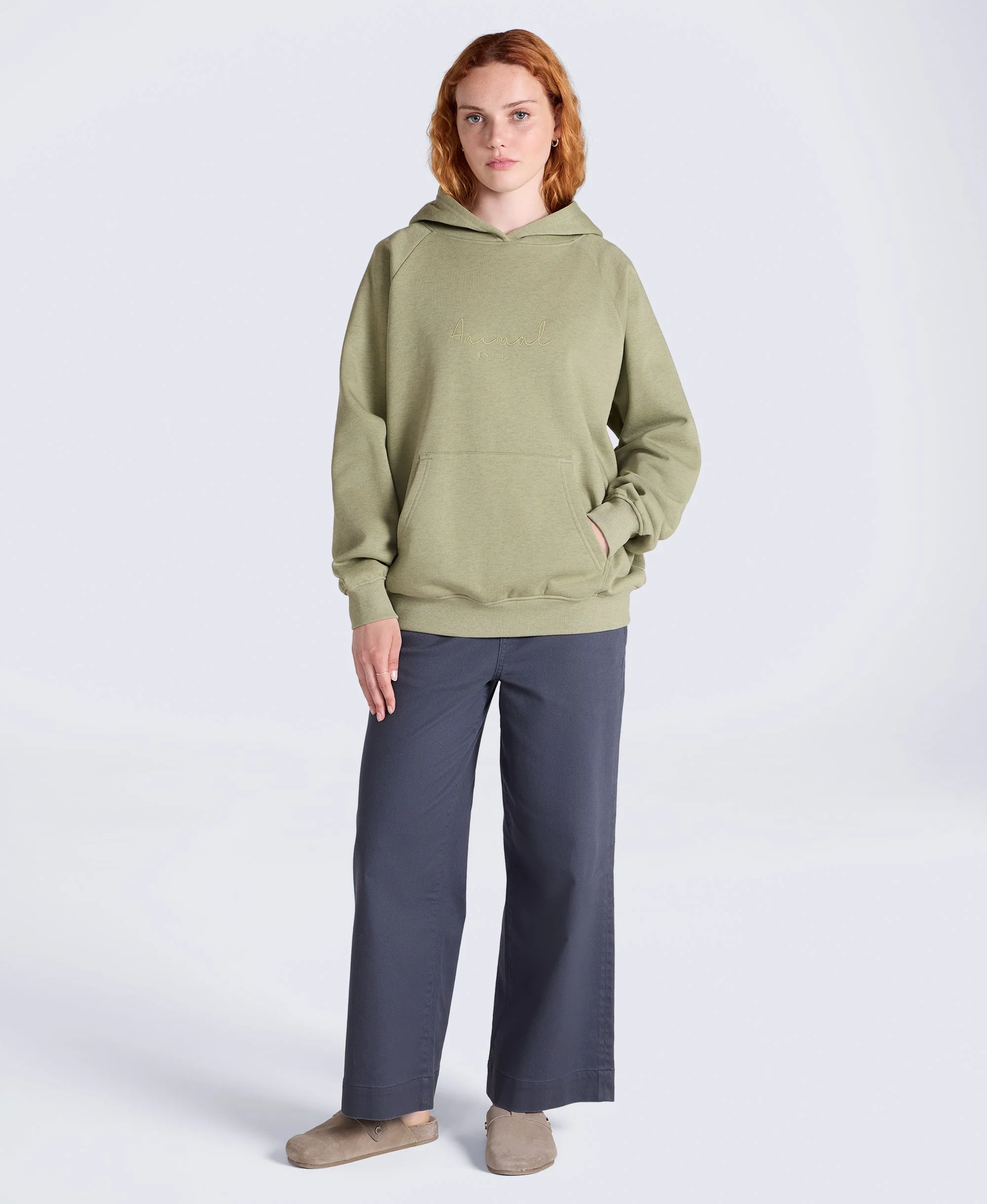 Kaya Womens Graphic Hoodie - Green - Image 2