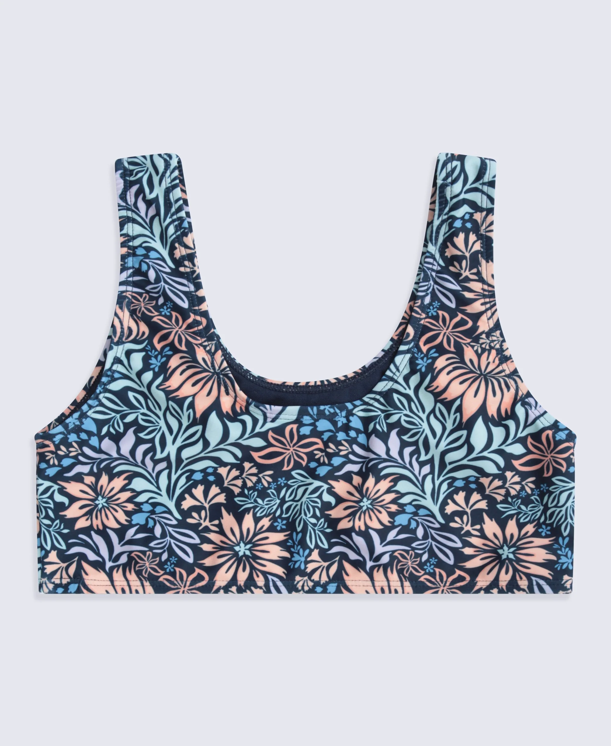 Kids Printed Bikini Top - Navy - Image 2