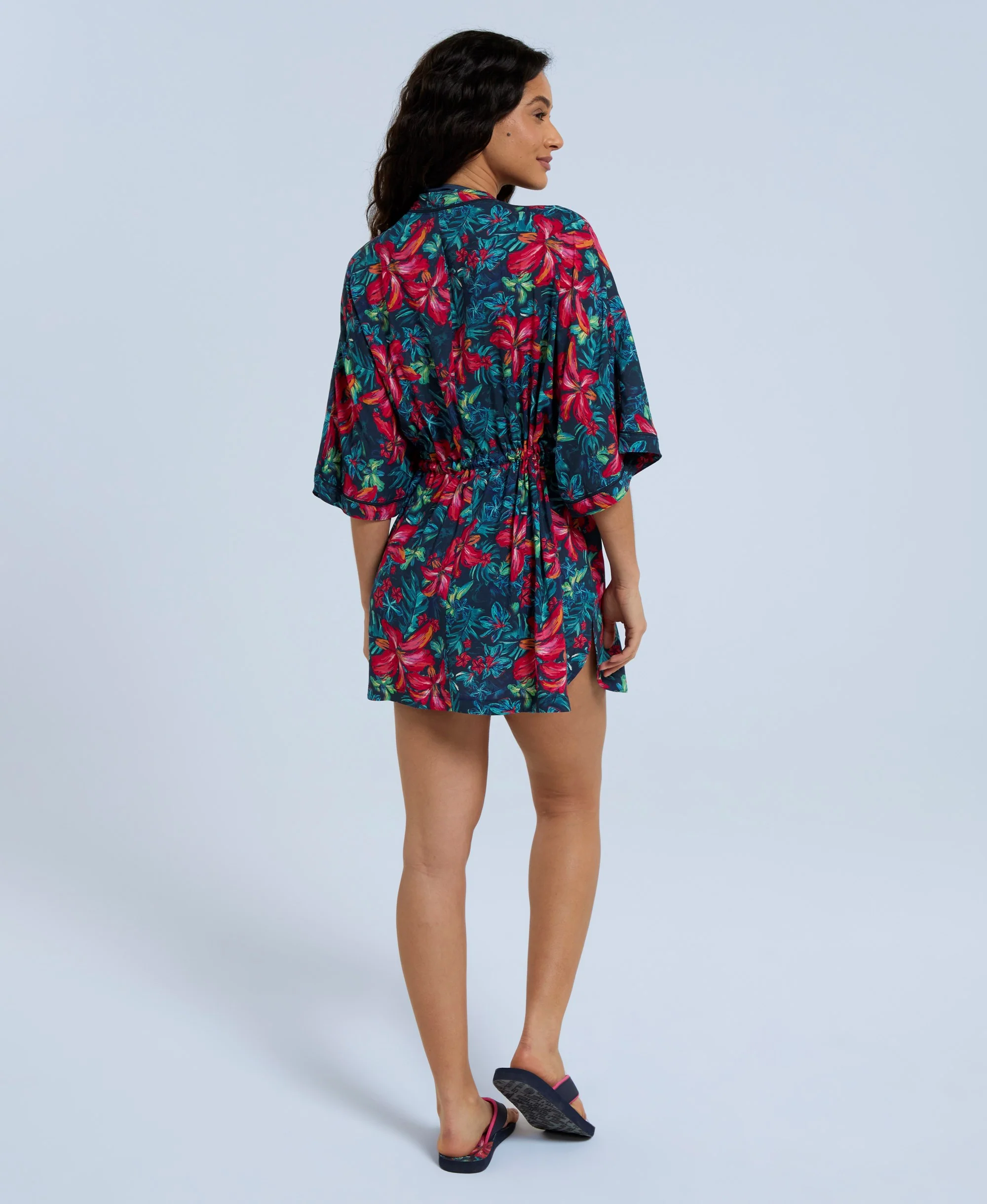 Kym Womens EcoVero Kimono Top - Red - Image 4