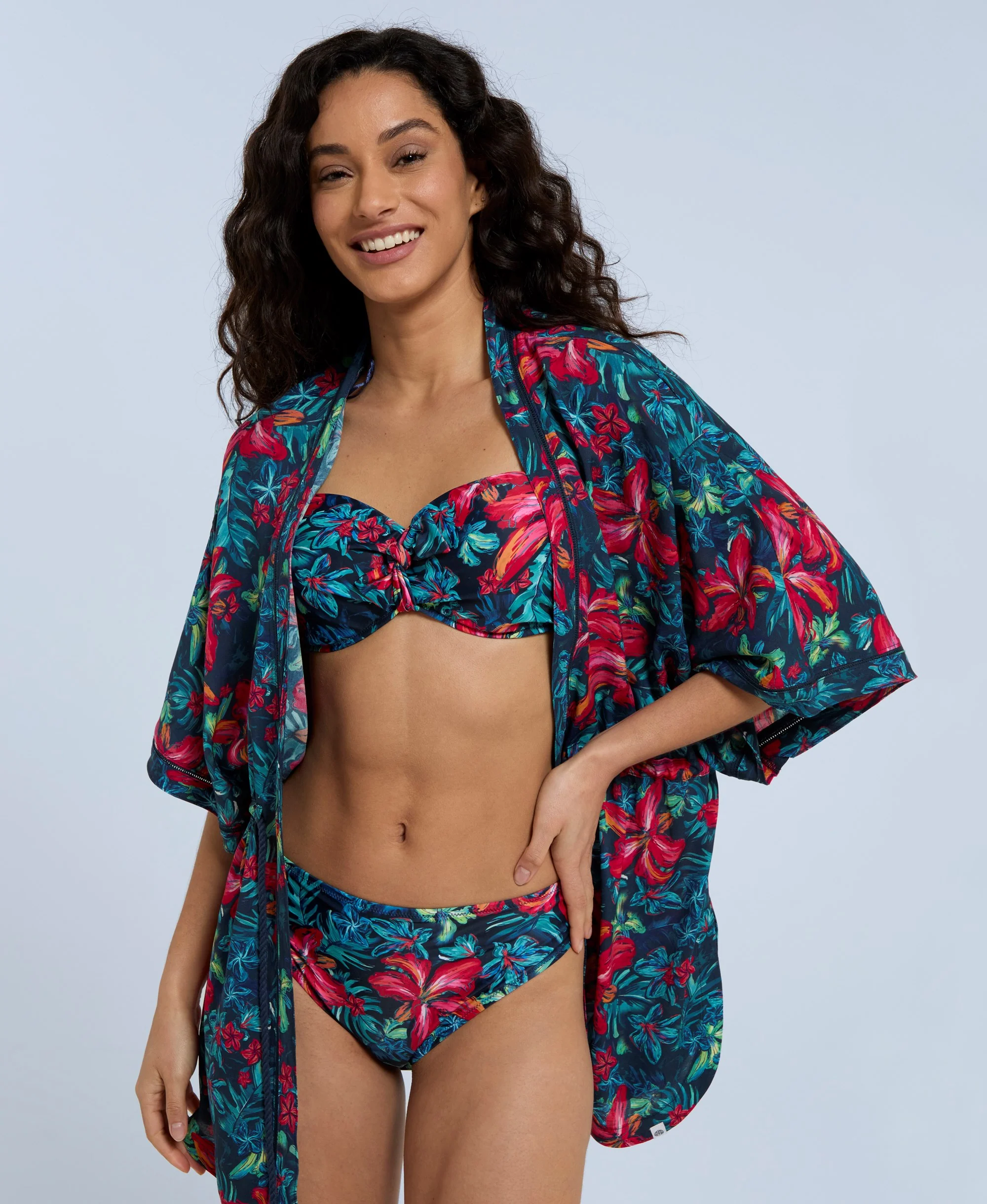 Kym Womens EcoVero Kimono Top - Red - Image 5