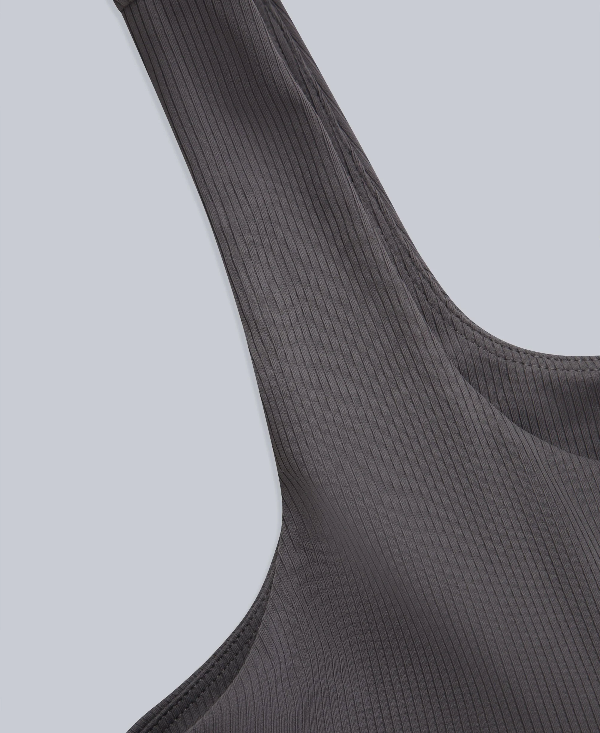 Laurel Womens Active Rib Bra Vest - Charcoal - Image 8