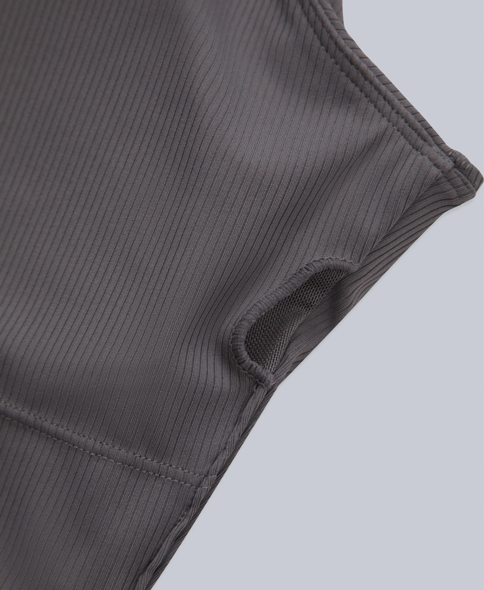 Laurel Womens Active Rib Bra Vest - Charcoal - Image 9