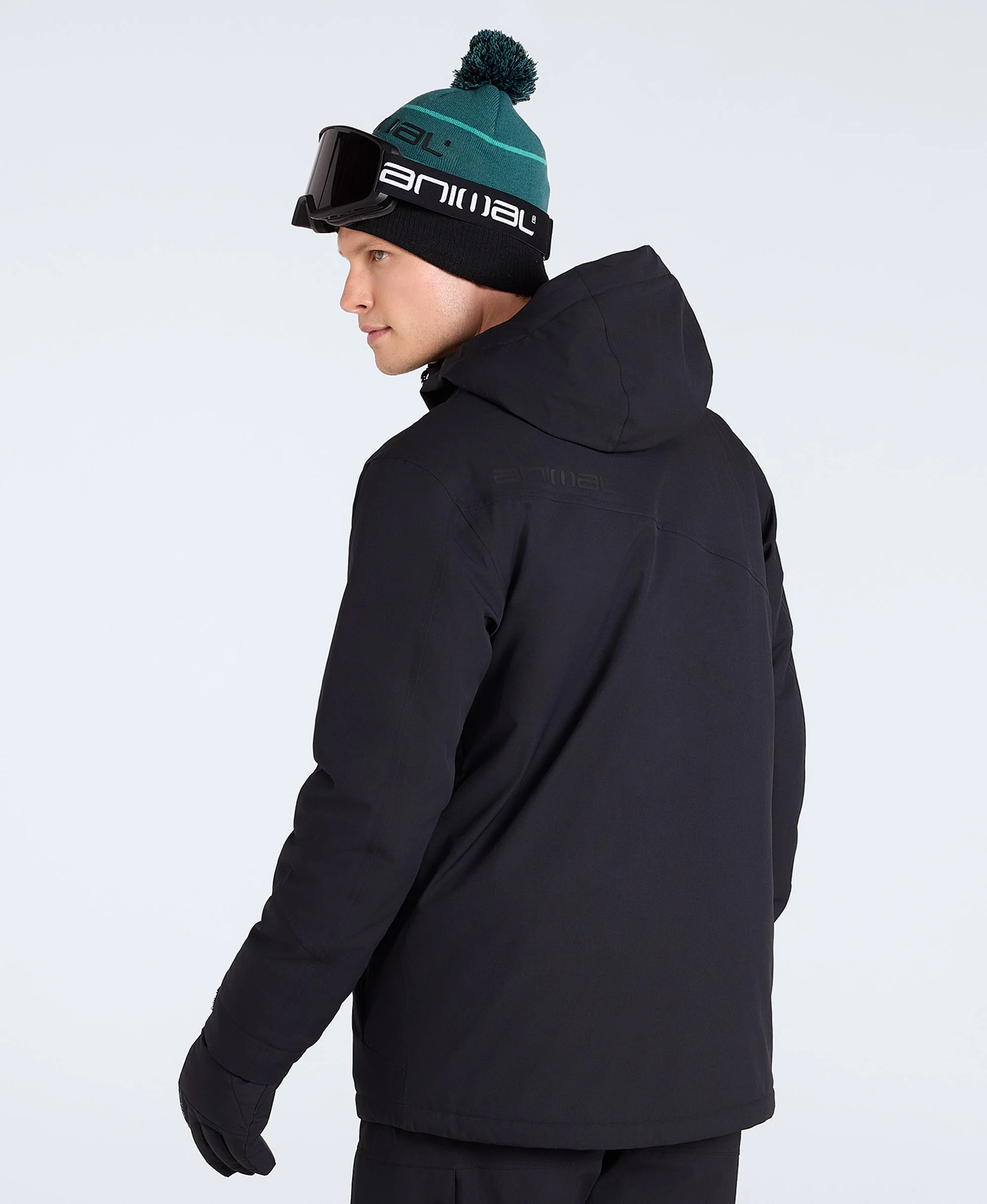 Laxx Mens Logo Snow Jacket - Black - Image 6