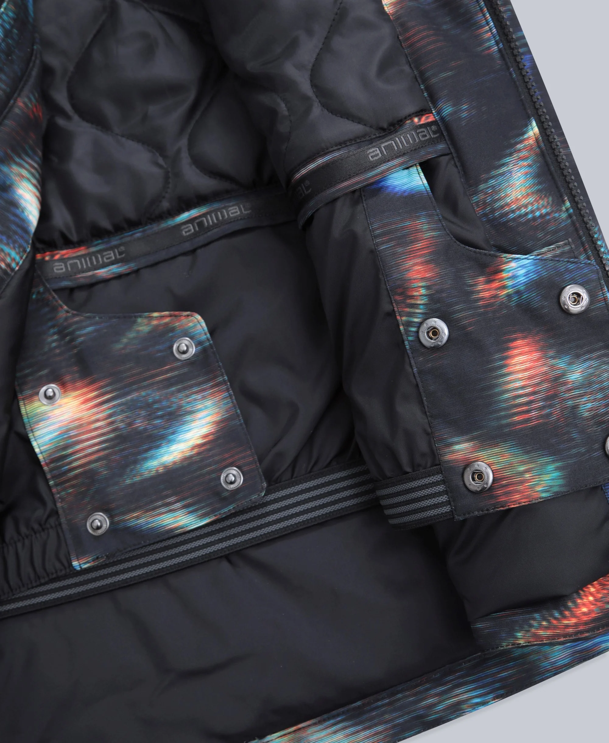 Laxx Mens Printed Snow Jacket - Orange - Image 11