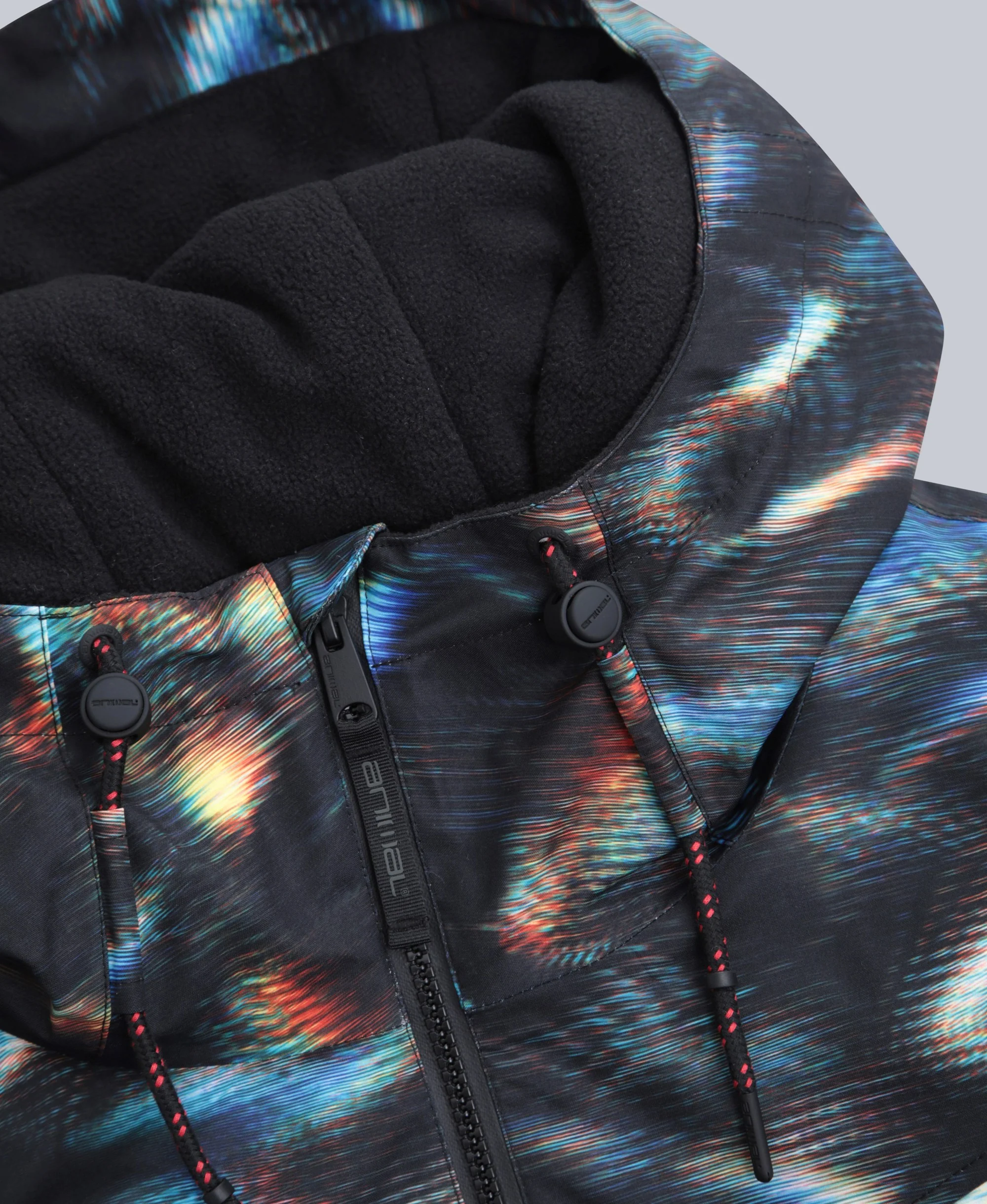 Laxx Mens Printed Snow Jacket - Orange - Image 9