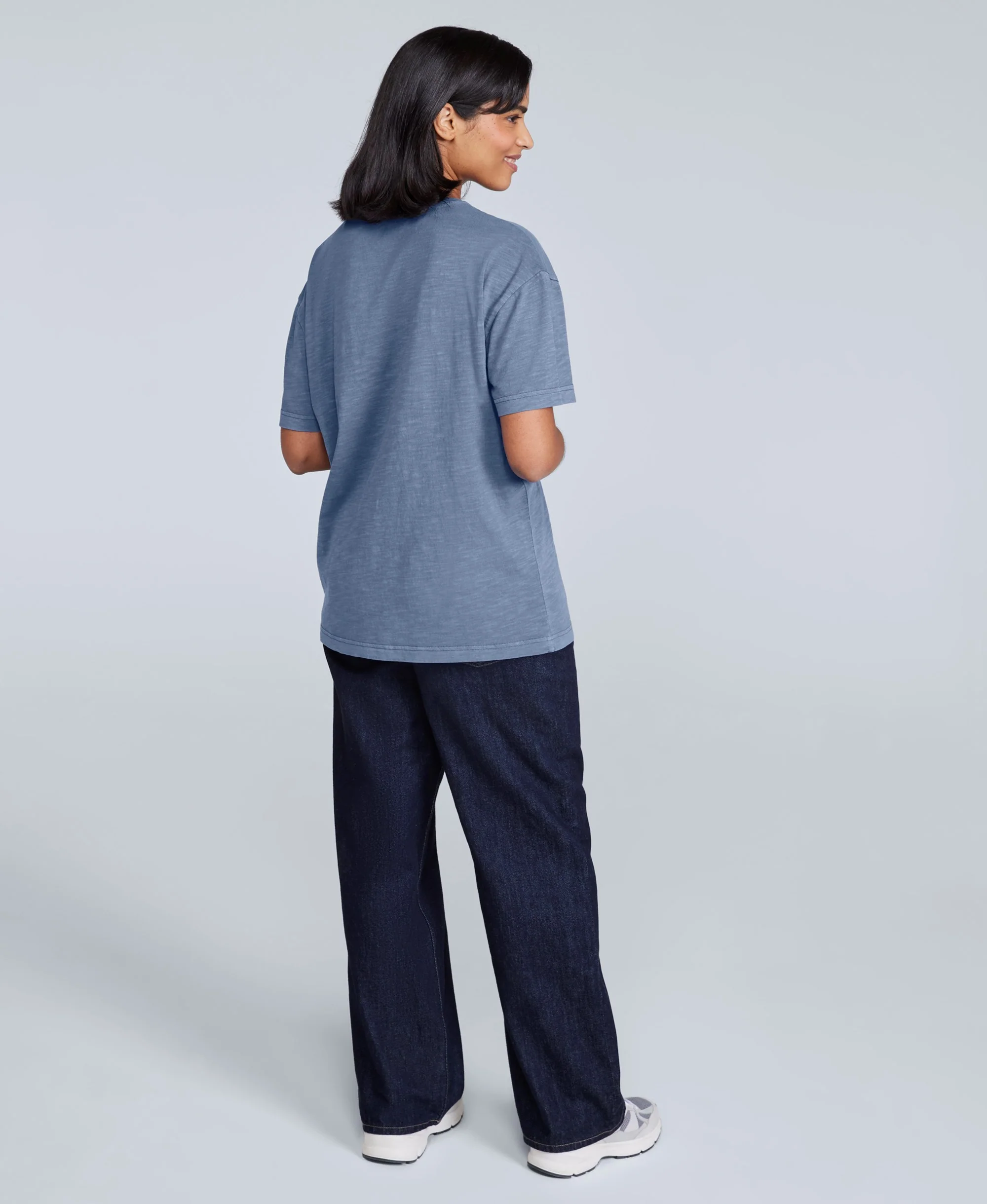 Leena Womens Boxy T-Shirt - Blue - Image 4