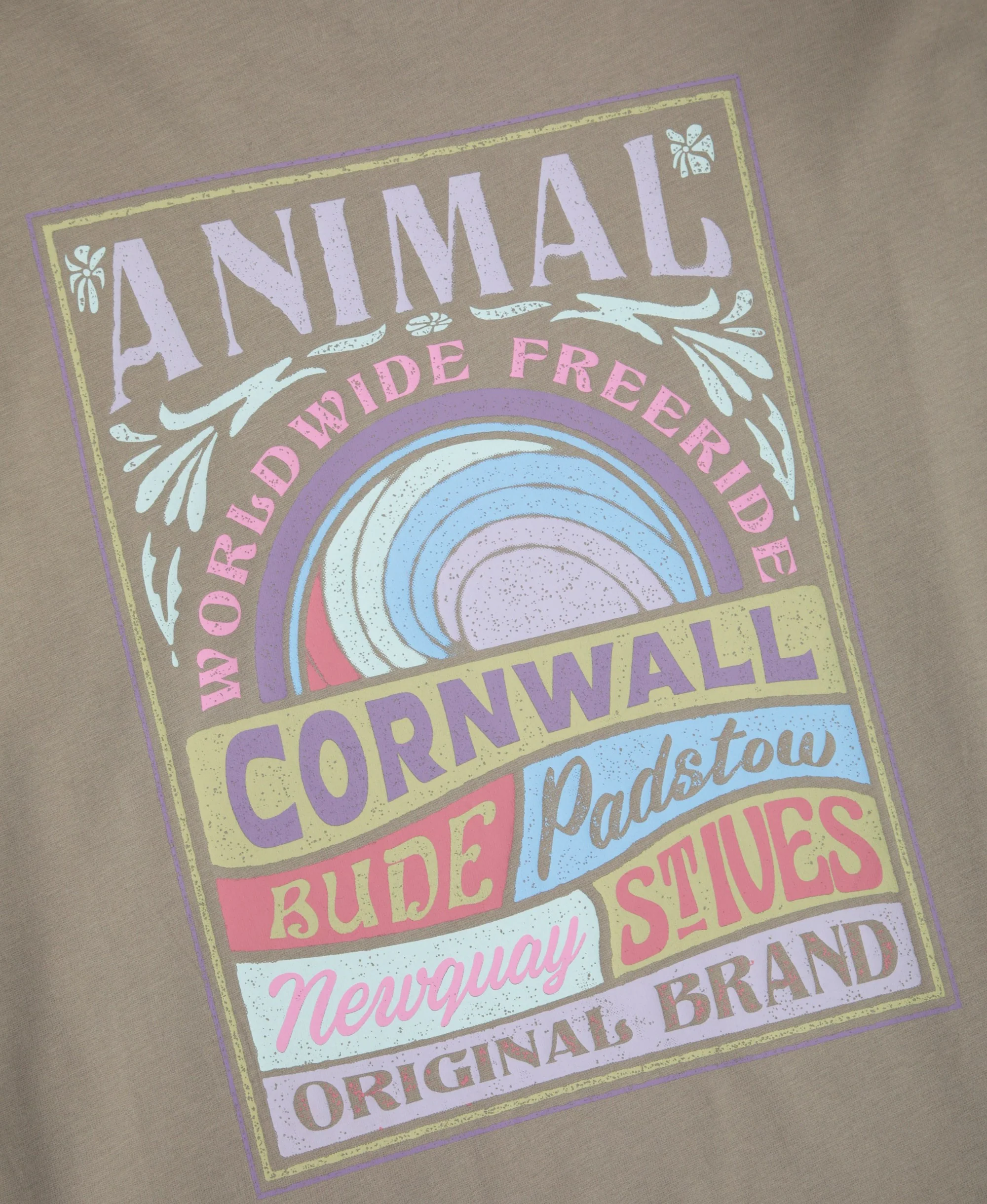 Leena Womens Cornwall T-Shirt - Khaki - Image 4
