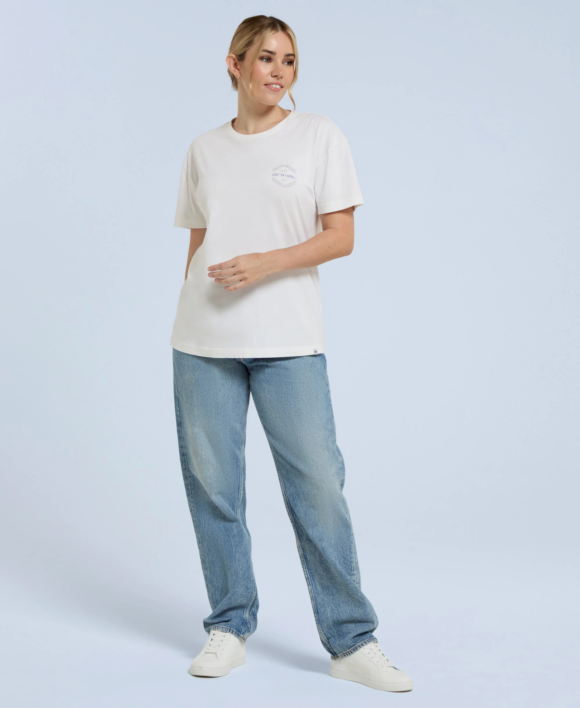 Leena Womens Graphic T-Shirt - White - Image 3