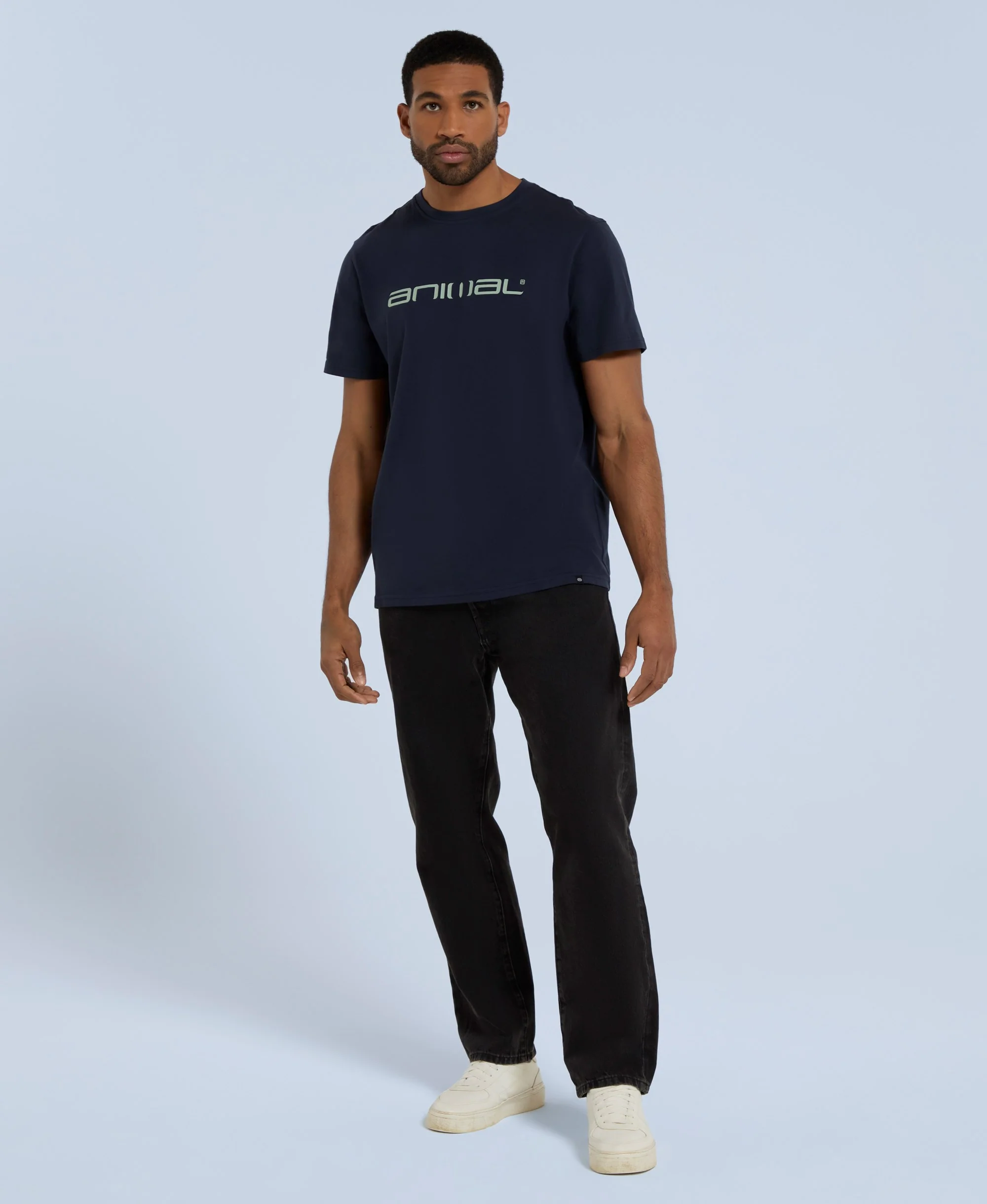 Leon Mens Relaxed T-Shirt - Navy - Image 3