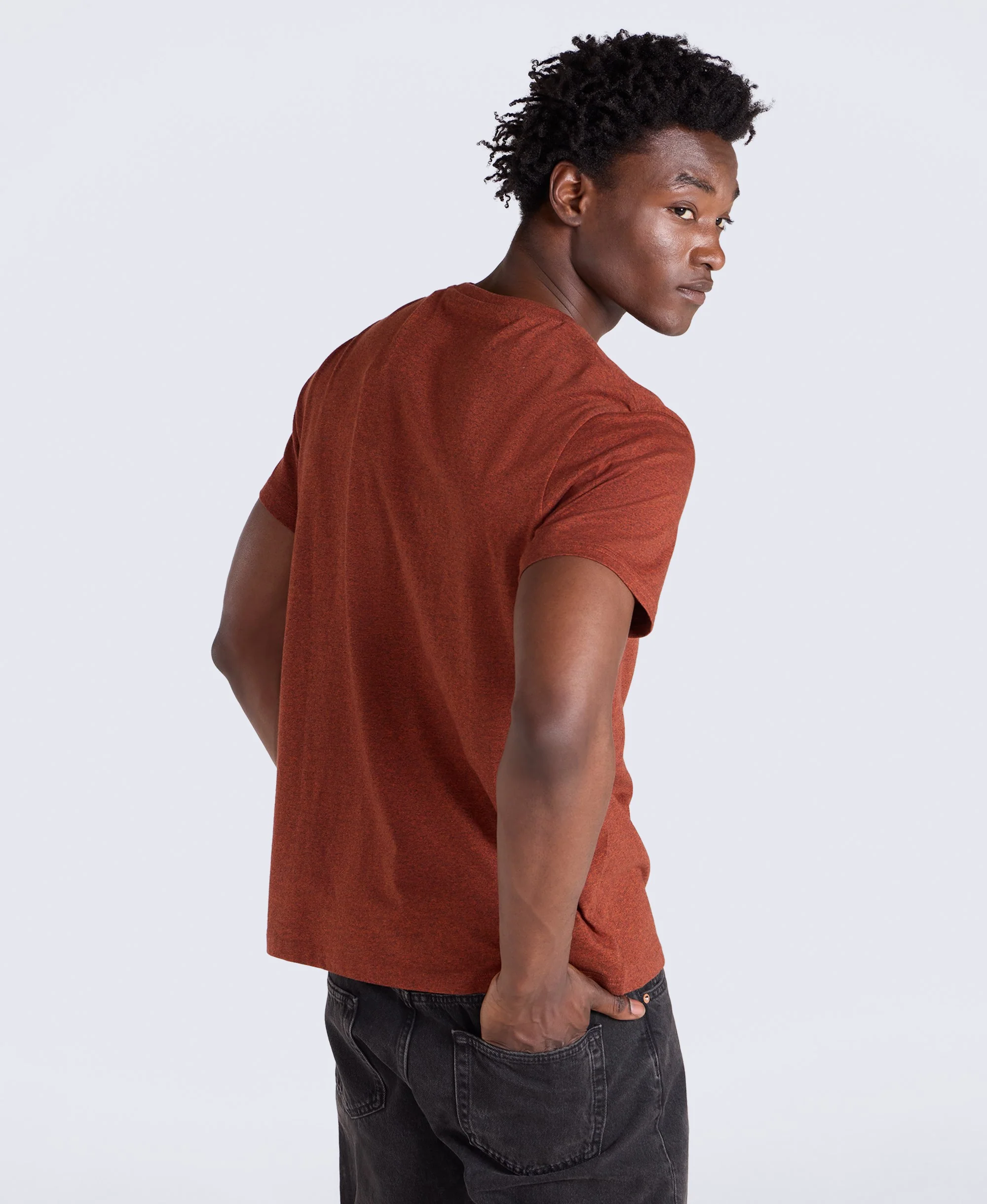 Leon Mens Relaxed T-Shirt - Red - Image 4