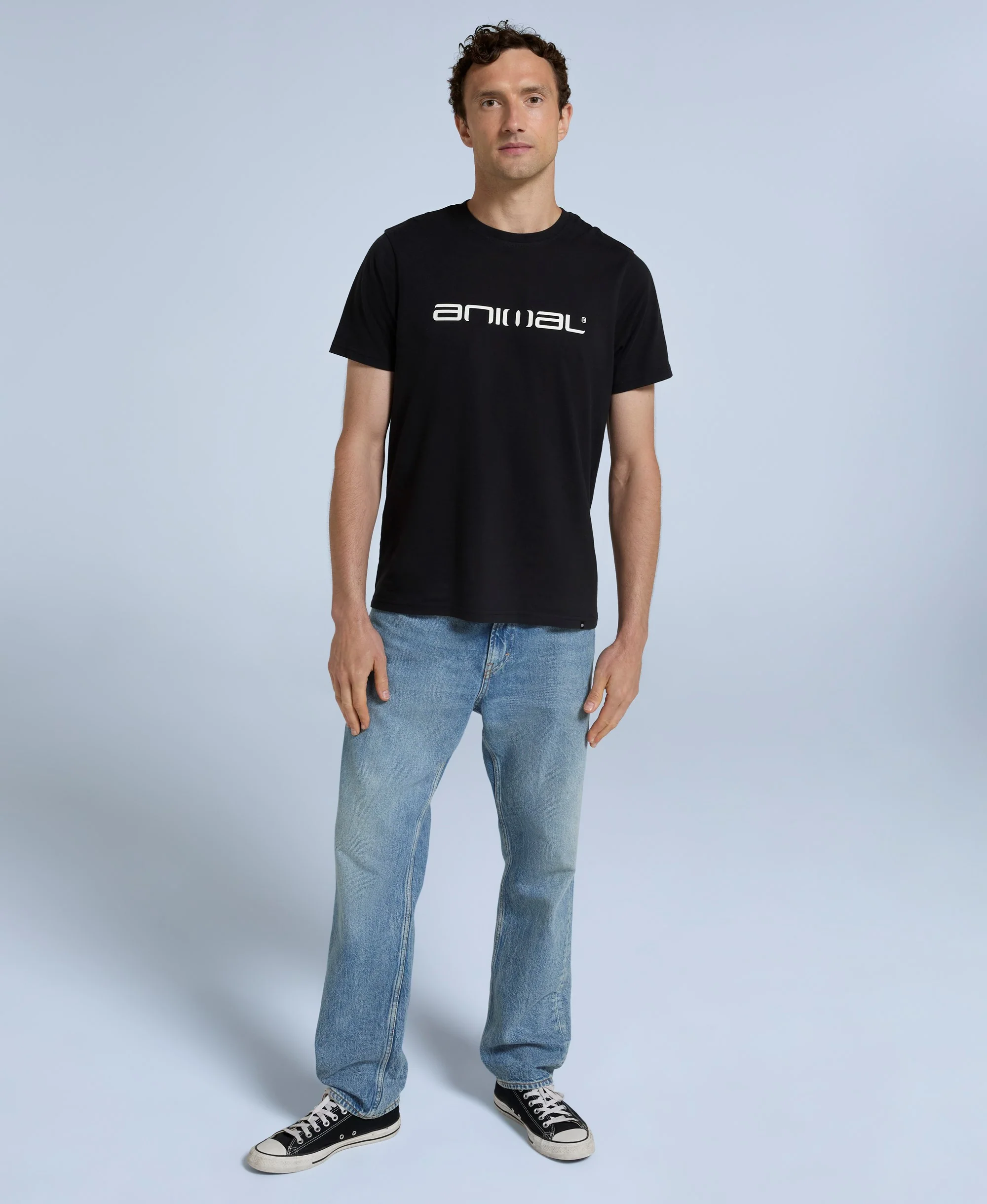 Leon Mens Relaxed T-Shirt - Black - Image 3