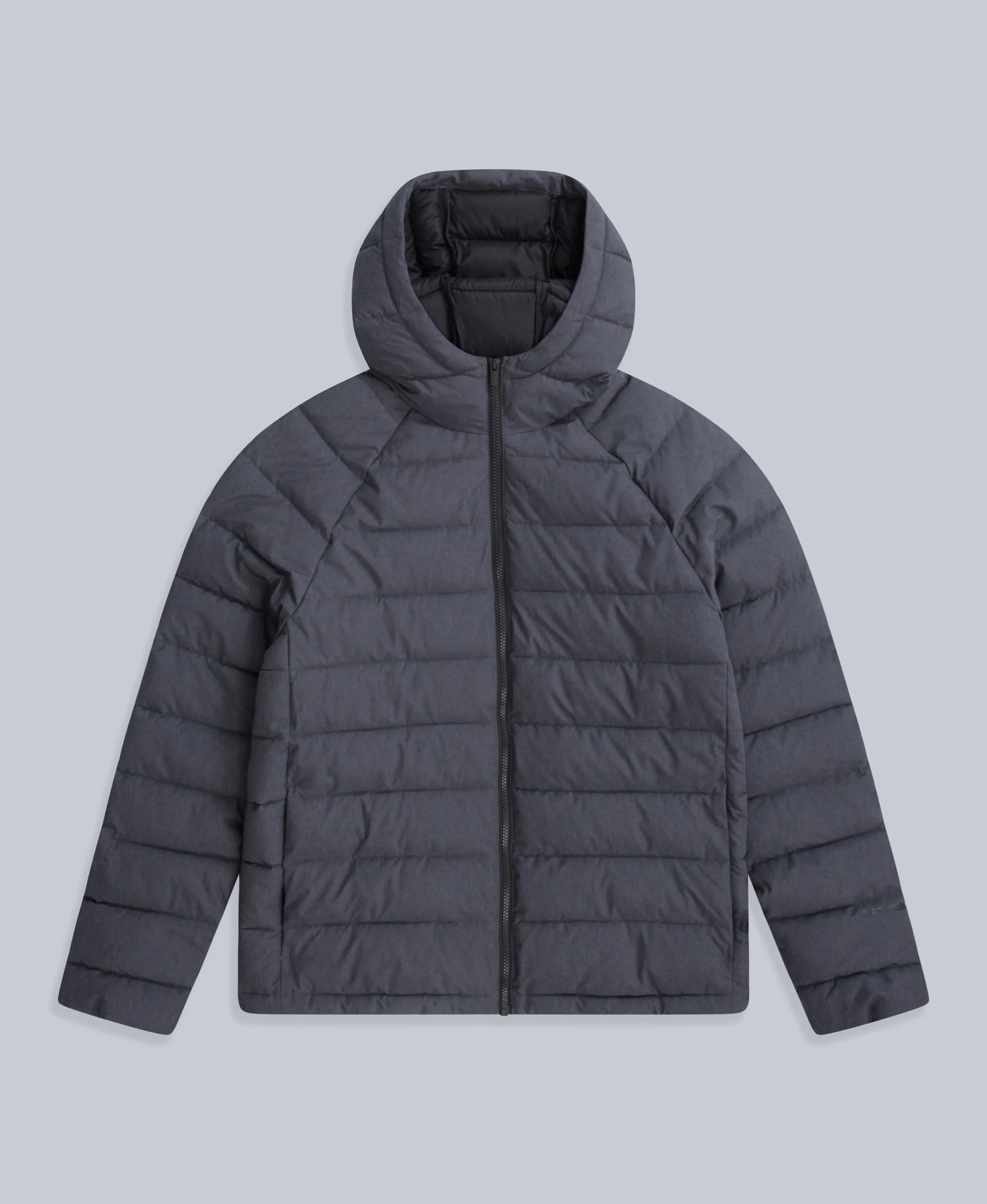 Light Cloud Cosi Marl Hooded Mens Padded Jacket - Charcoal - Image 6