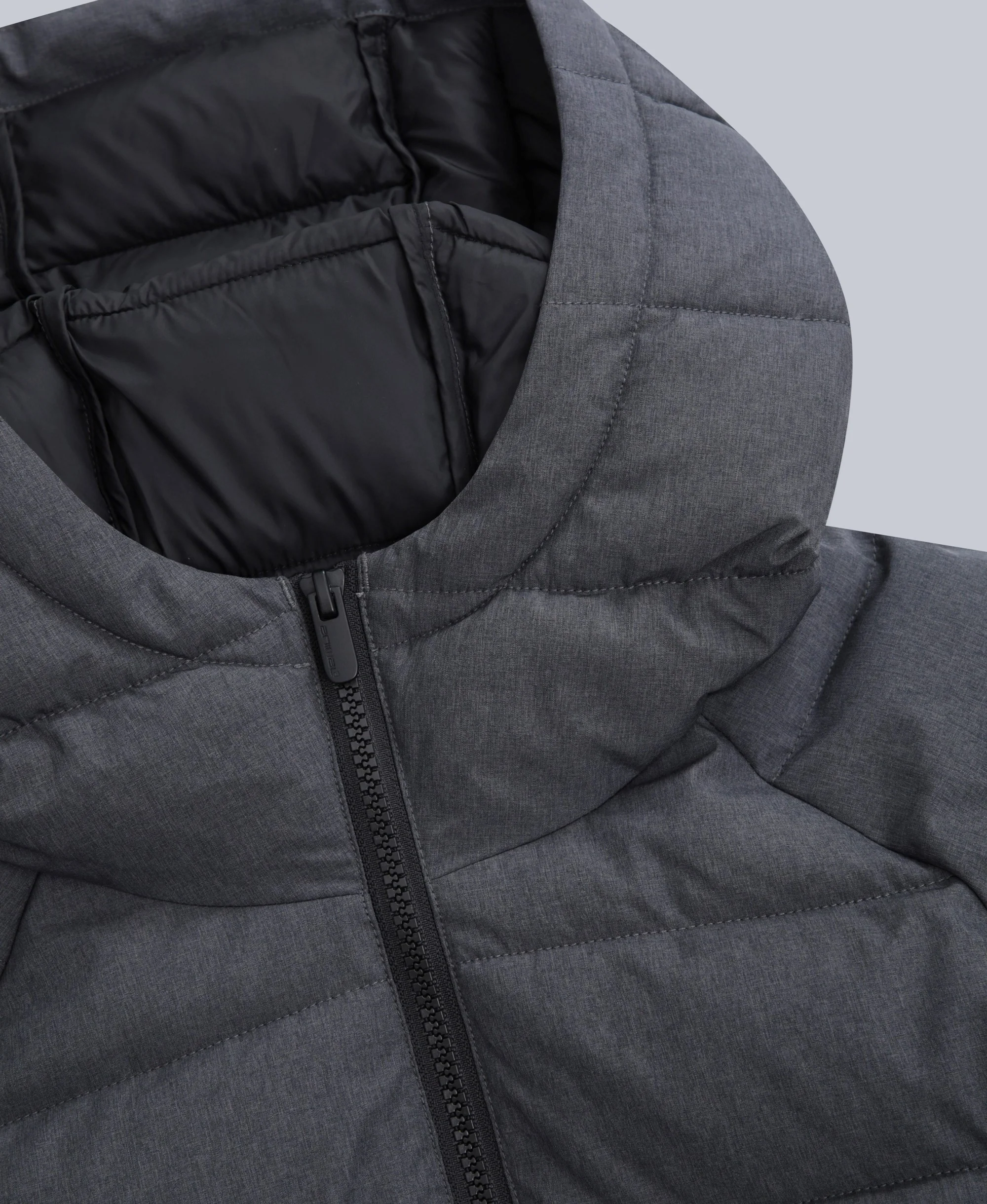 Light Cloud Cosi Marl Hooded Mens Padded Jacket - Charcoal - Image 8