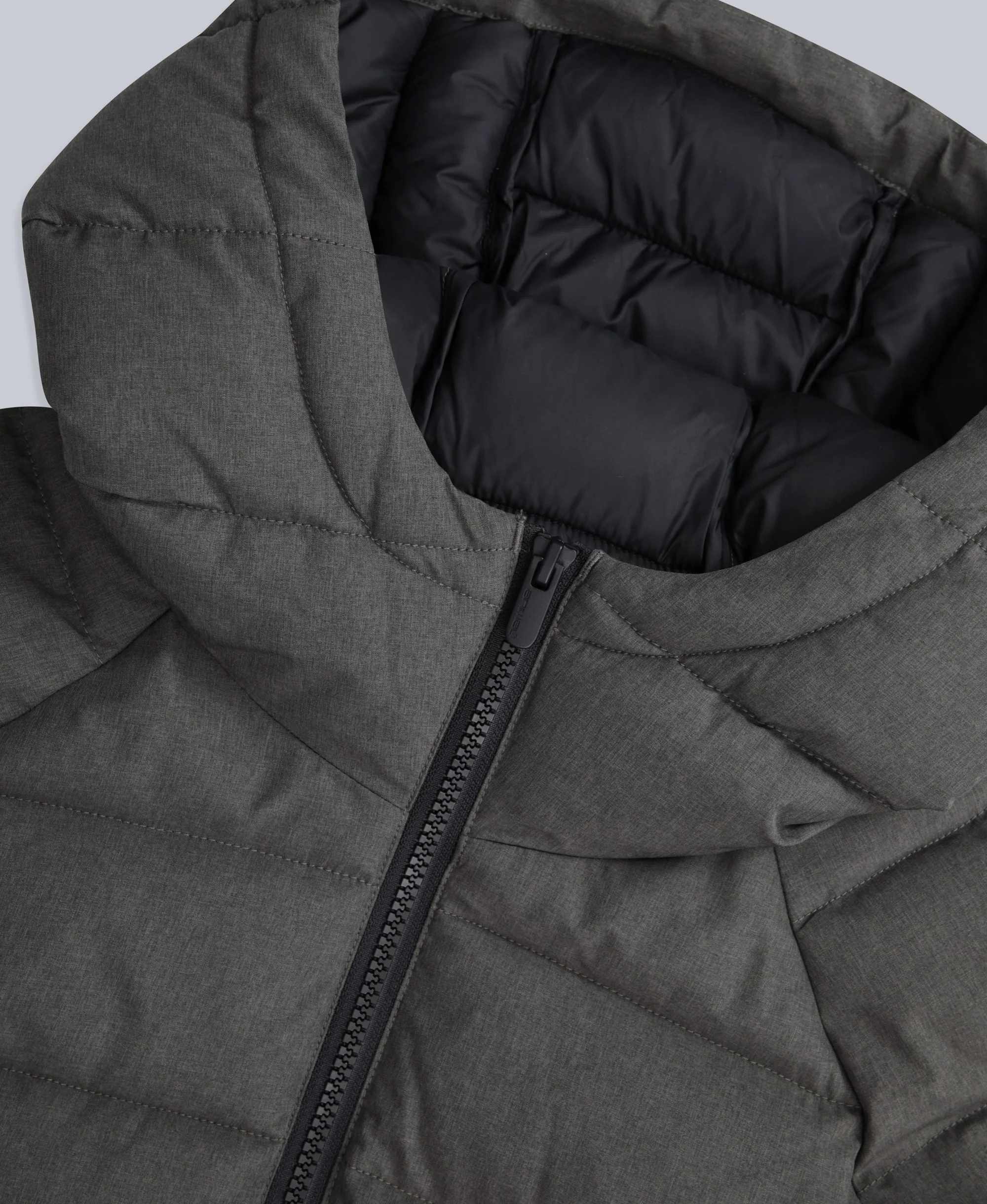 Light Cloud Cosi Marl Hooded Mens Padded Jacket - Khaki - Image 7