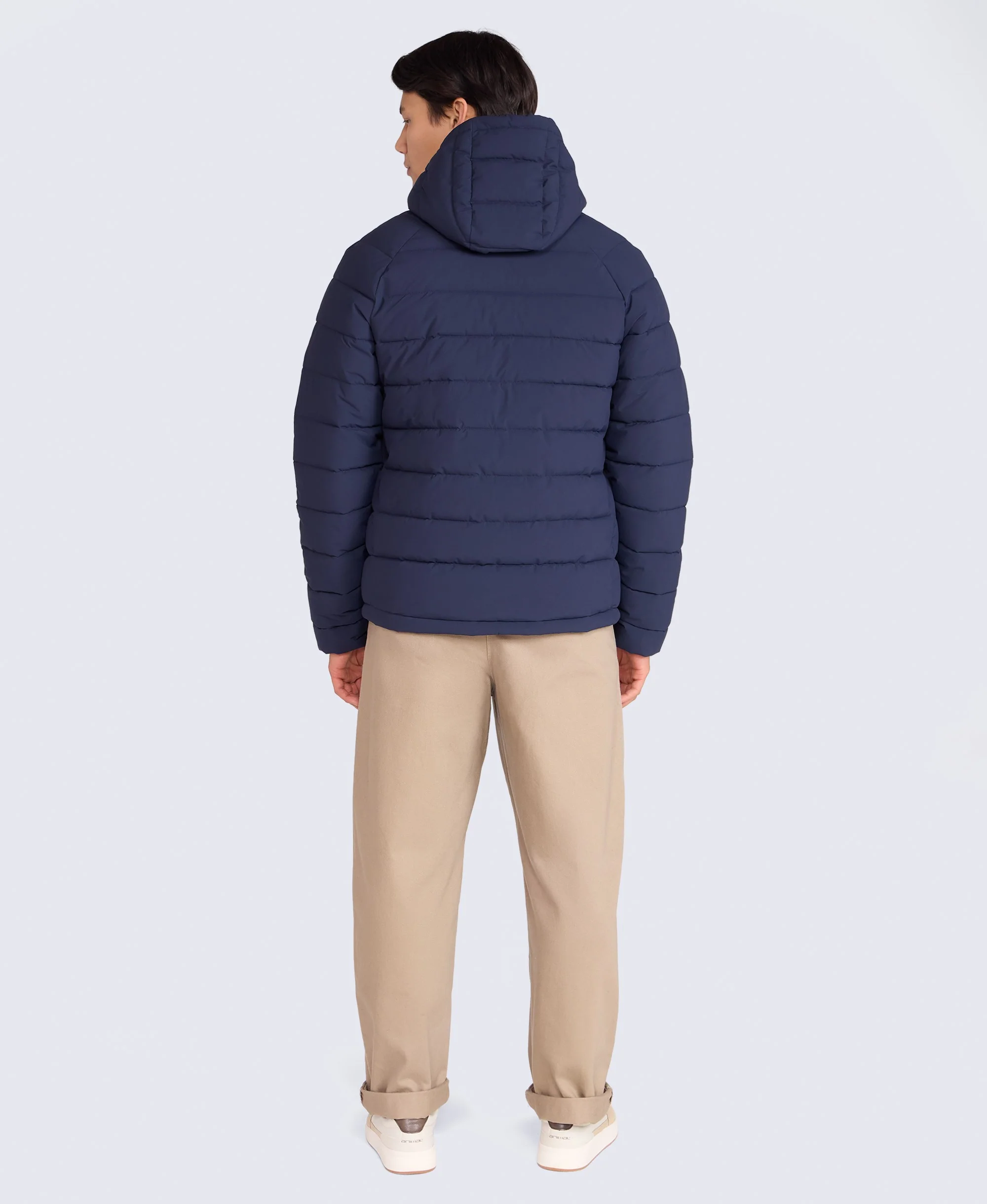 Light Cloud Cosi Hooded Mens Padded Jacket - Dark Blue - Image 4