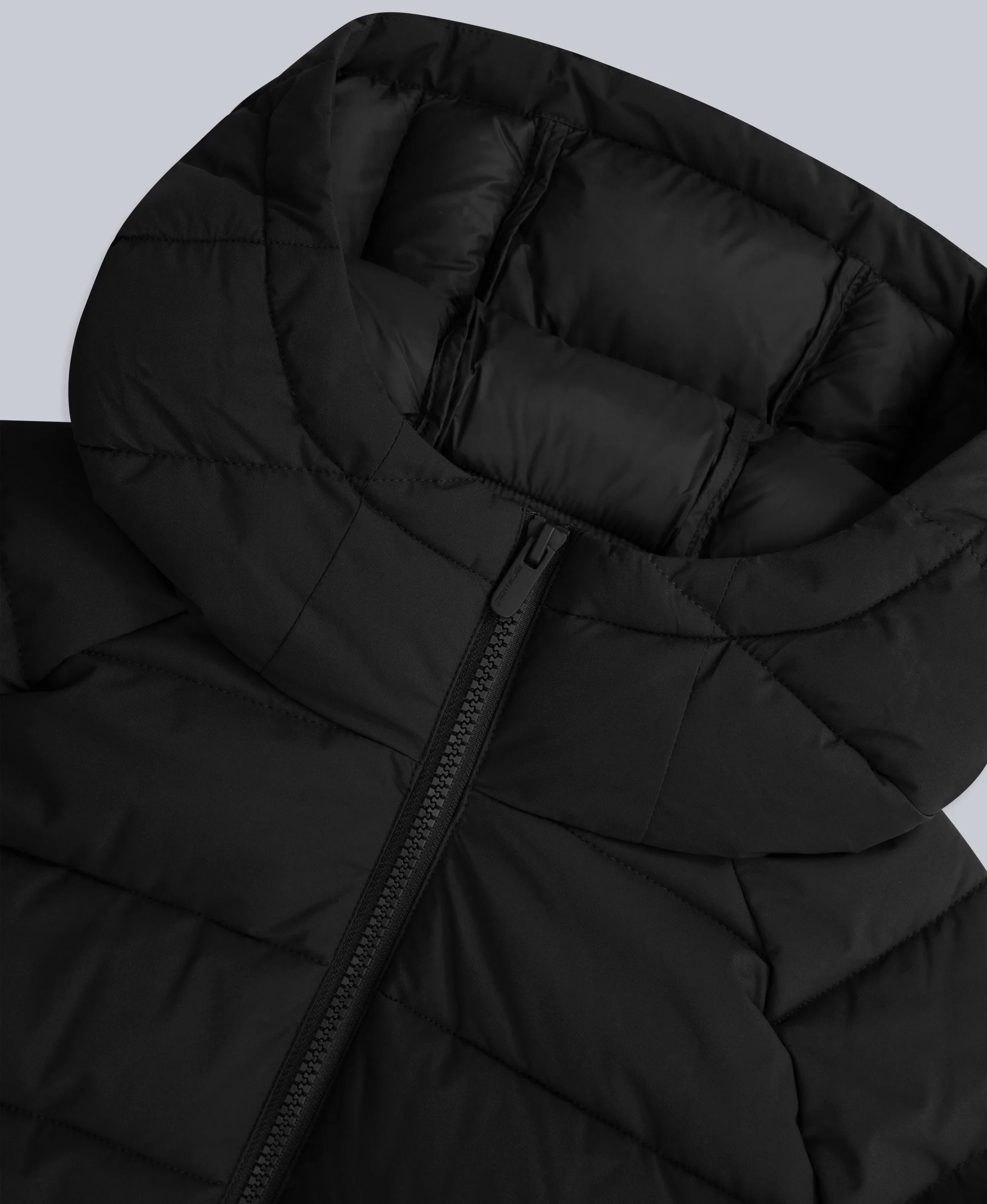 Light Cloud Cosi Hooded Womens Padded Jacket - Jet Black - Image 8