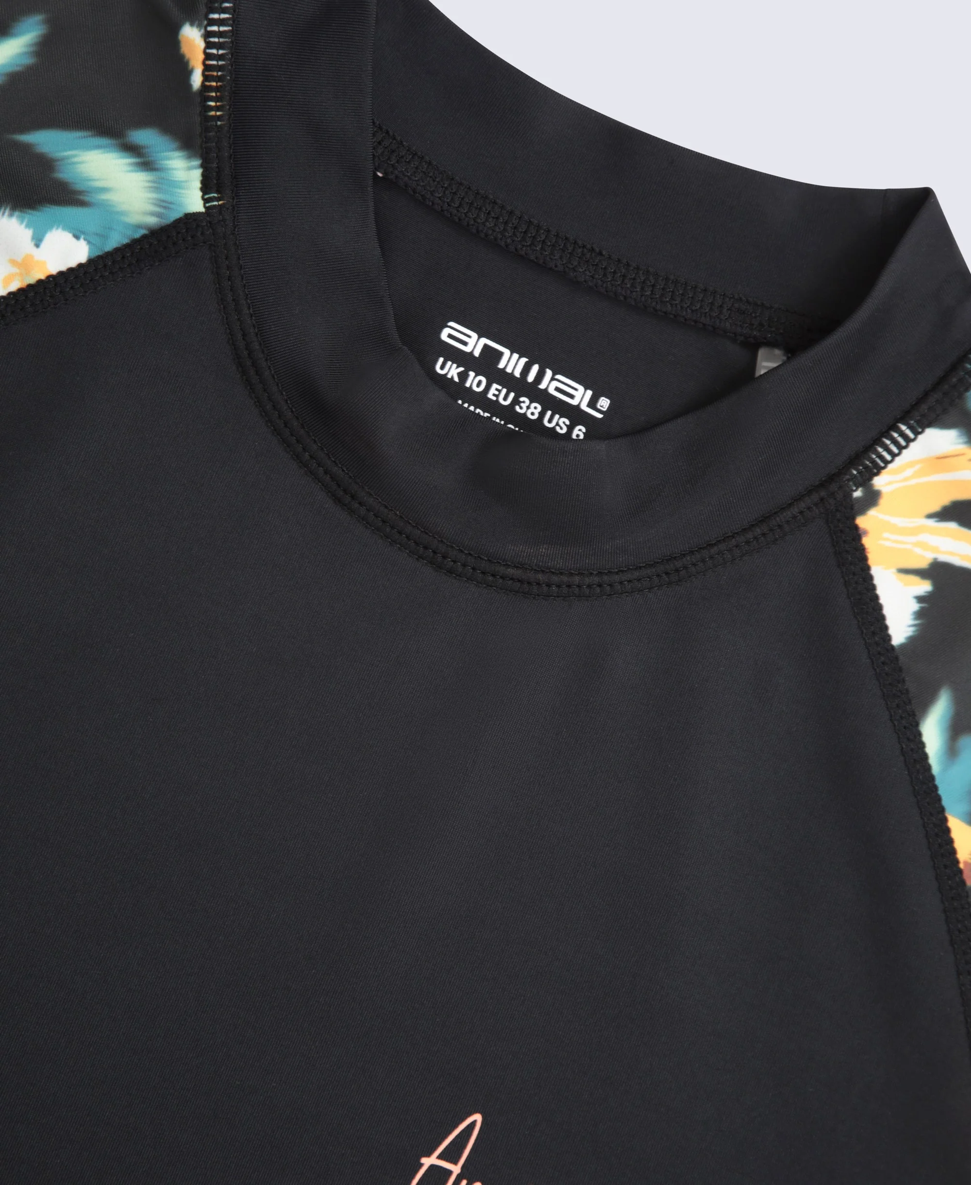 Lillie Womens Printed Panel Rash Vest - Mixed - Image 8