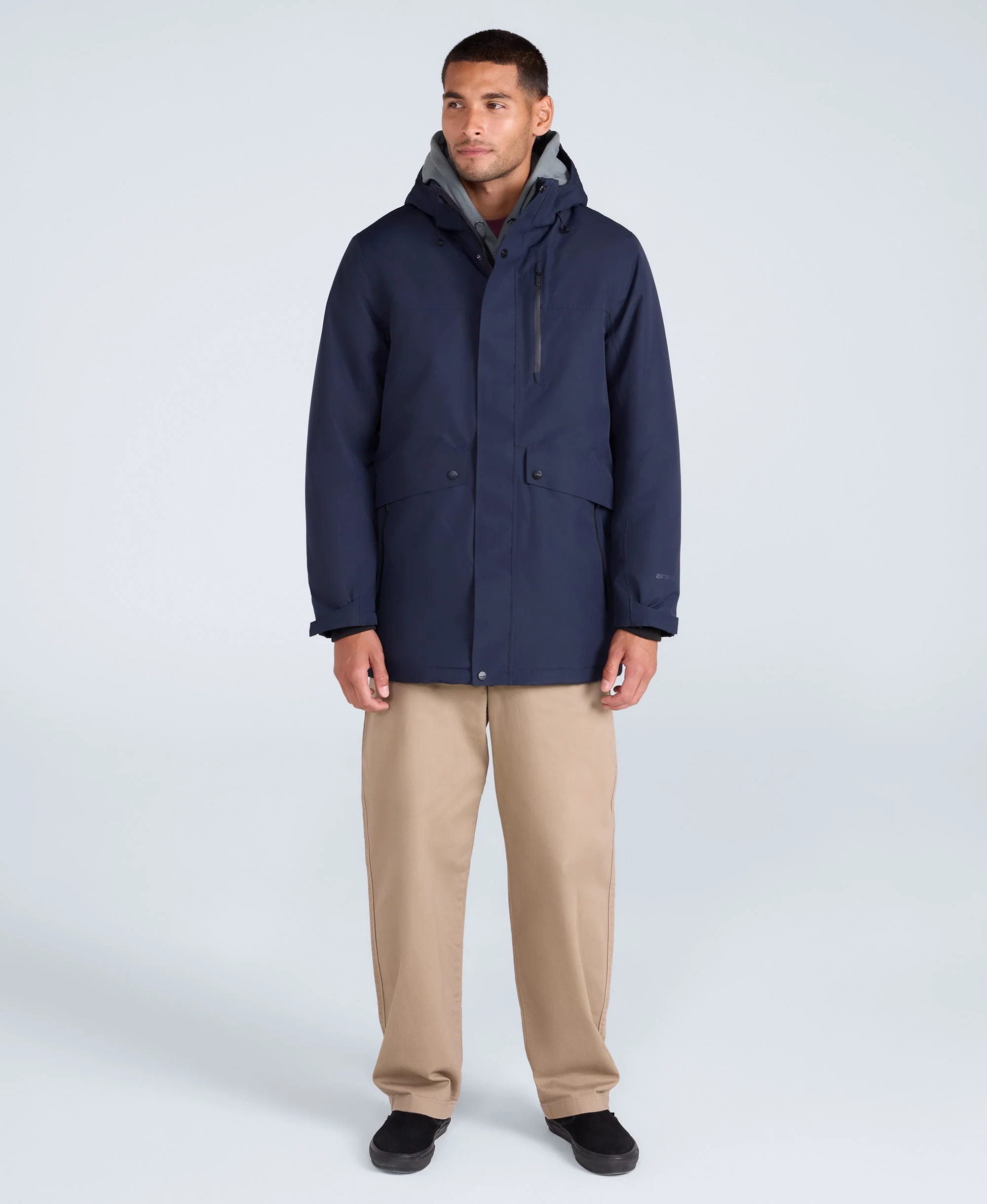 Lisbon Mens Waterproof Parka - Navy - Image 2