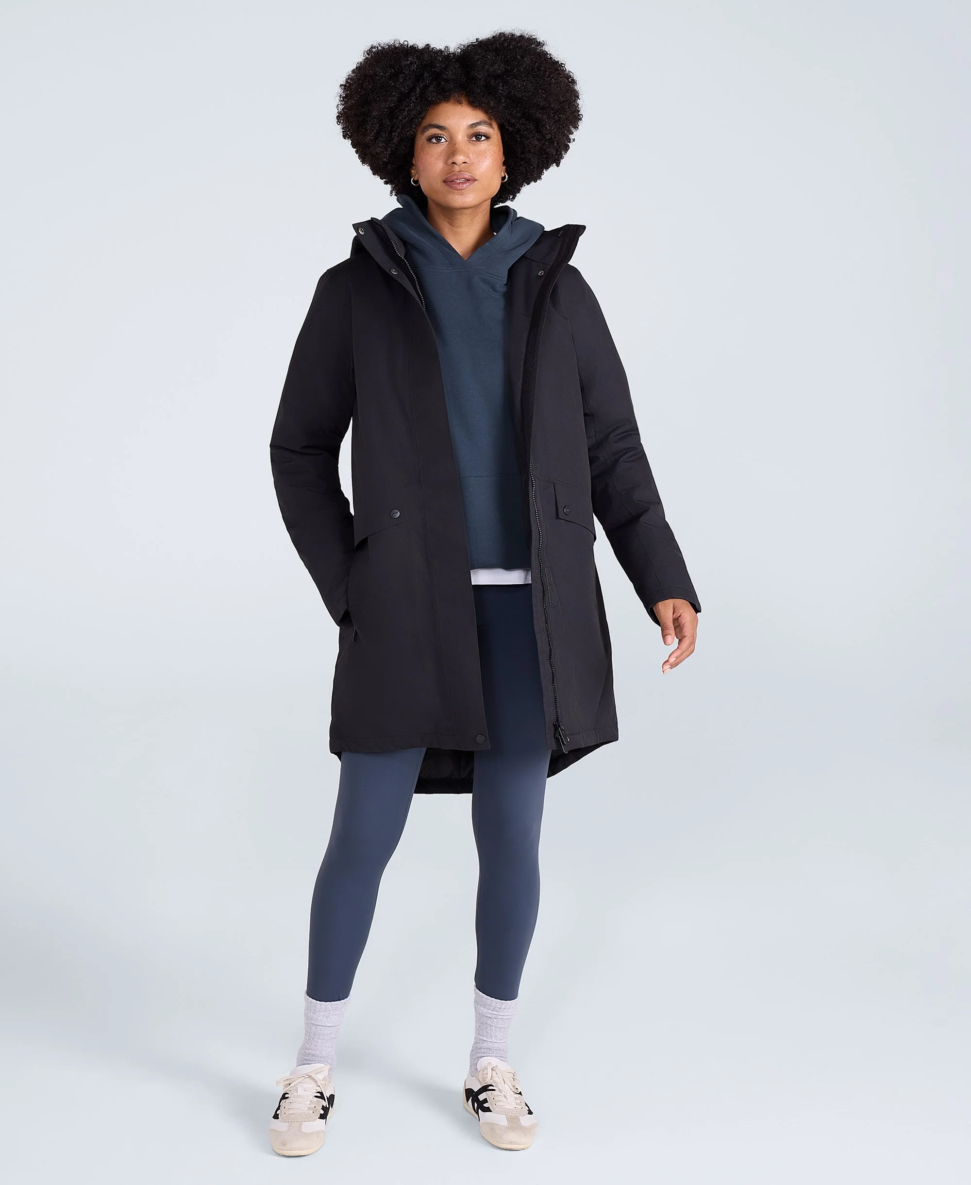 Lisbon Womens Waterproof Parka - Black - Image 2