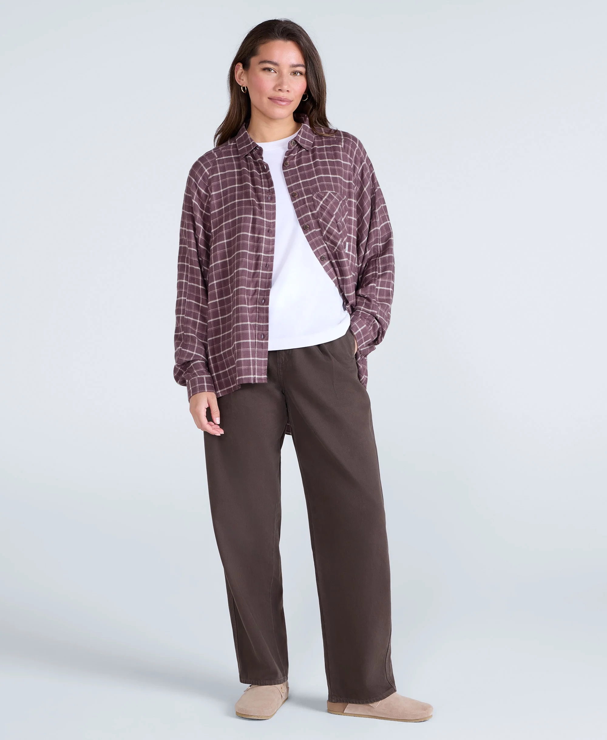 Lottie Womens Supersoft Relaxed Shirt - Red - Image 2