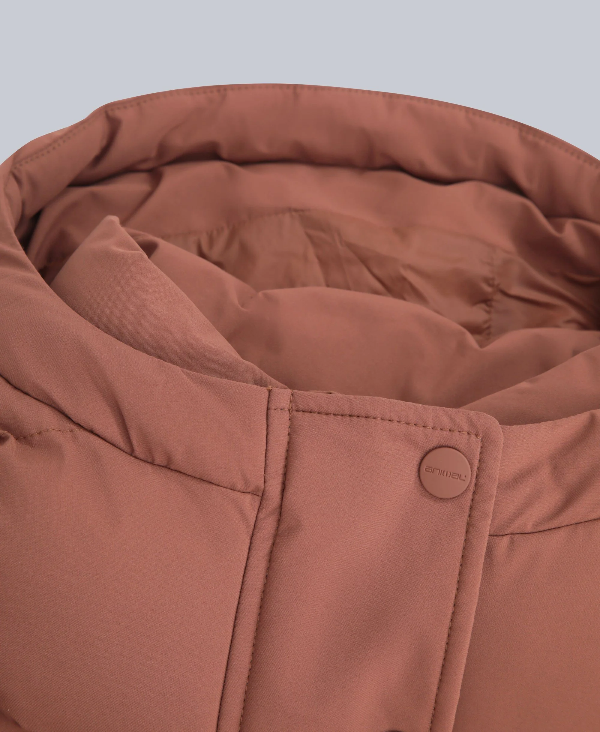 Maggie Womens Waisted Baffle Coat - Rust - Image 12