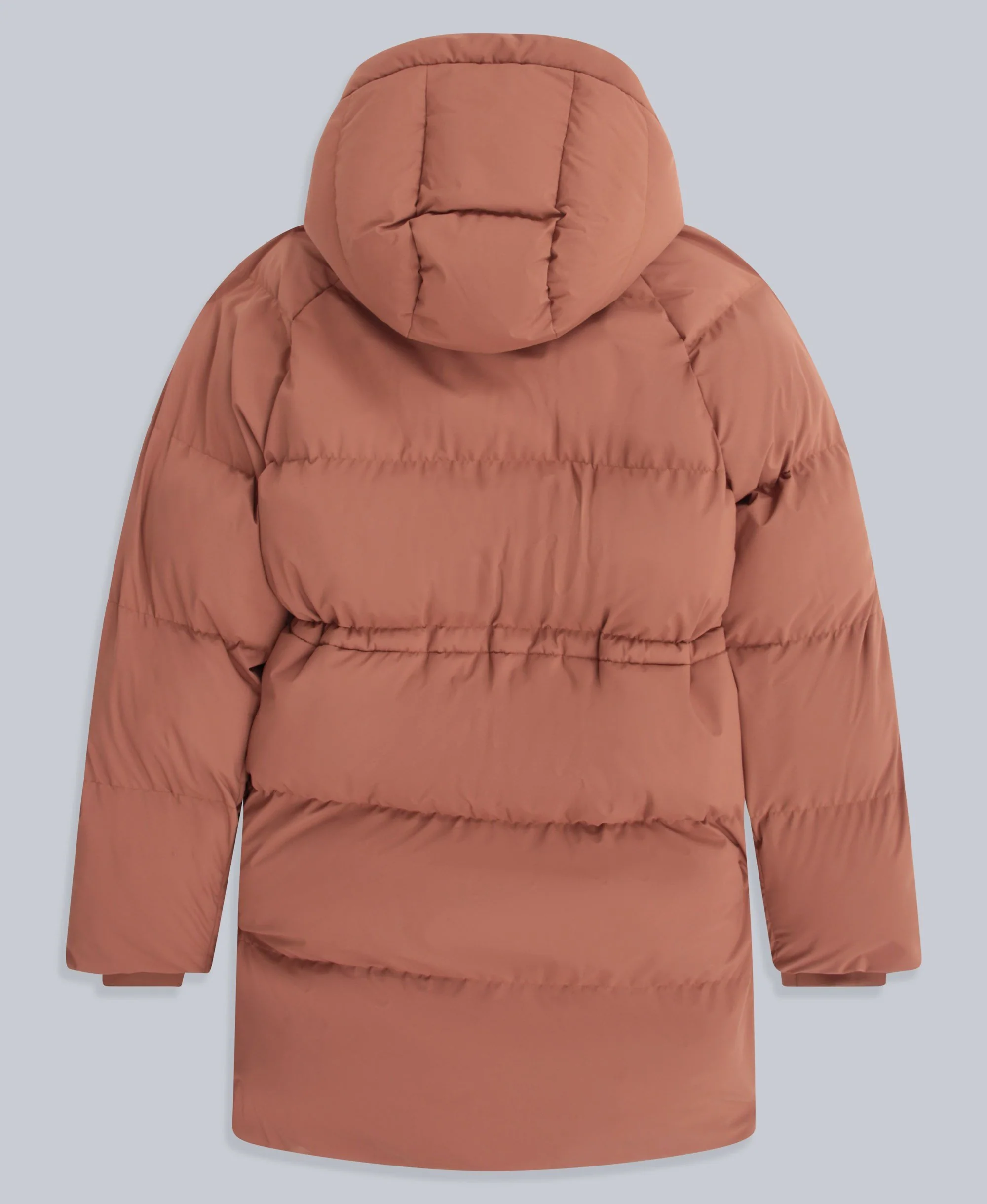 Maggie Womens Waisted Baffle Coat - Rust - Image 14