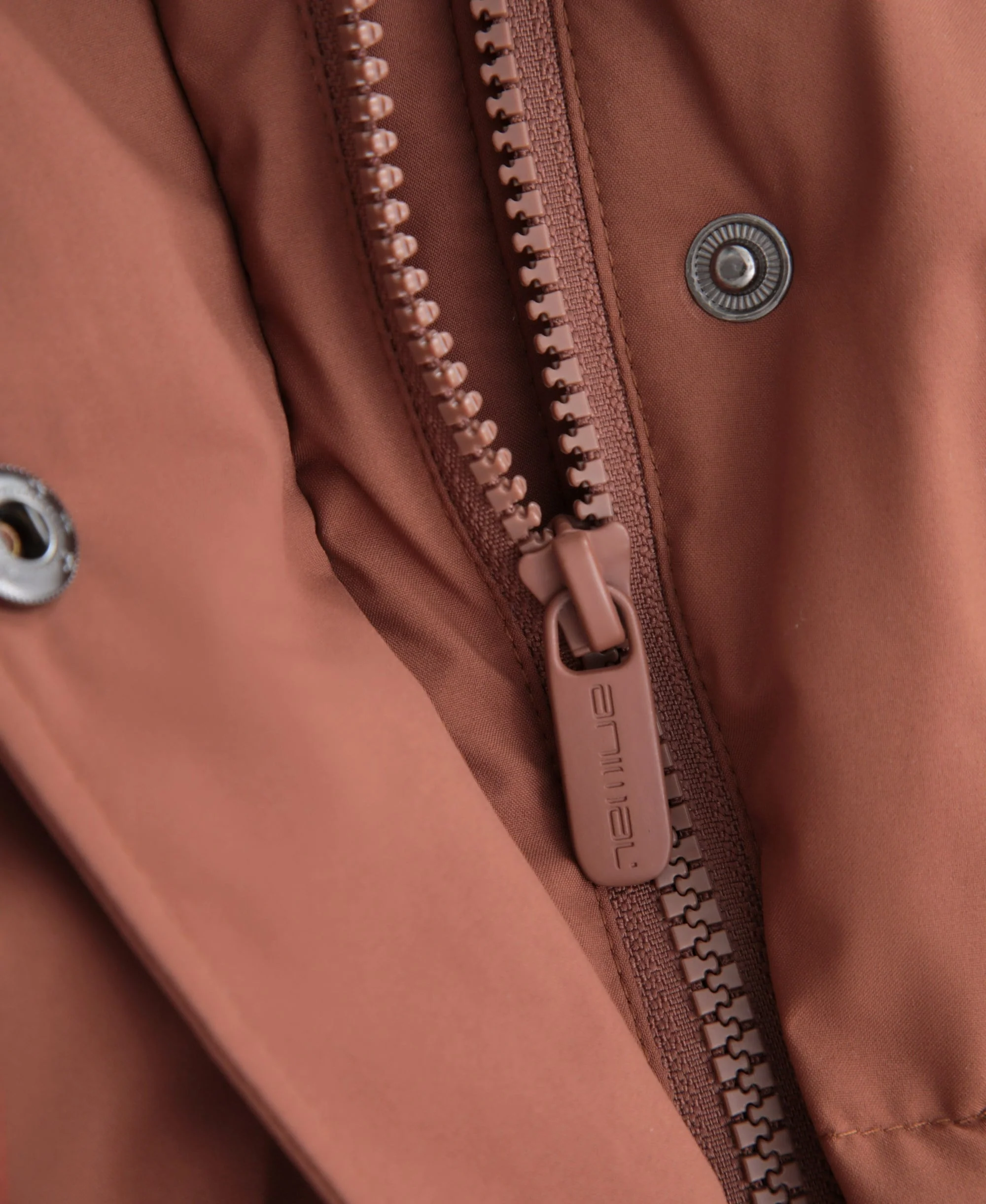 Maggie Womens Waisted Baffle Coat - Rust - Image 17
