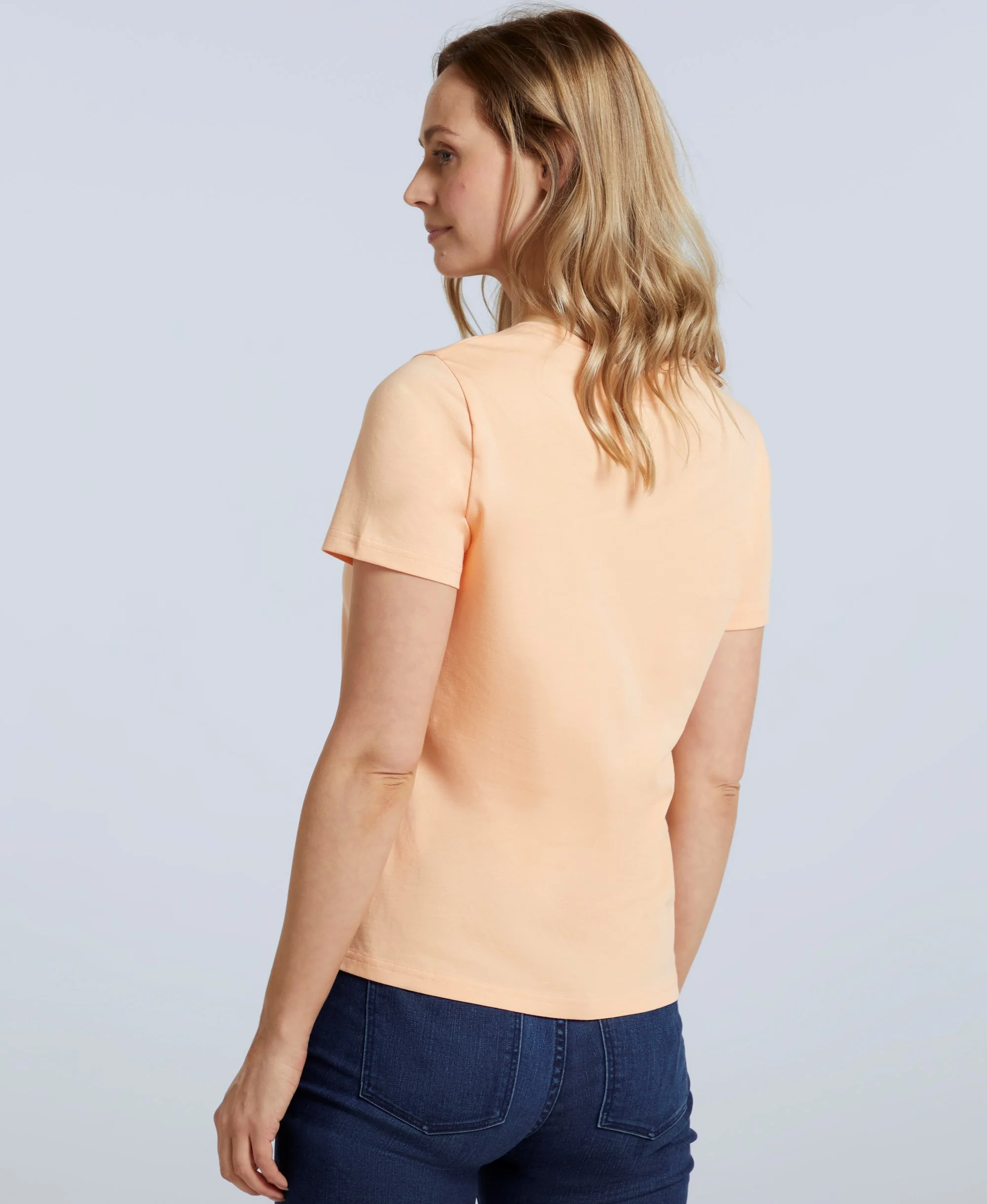 Marina Womens Logo T-Shirt - Peach - Image 3