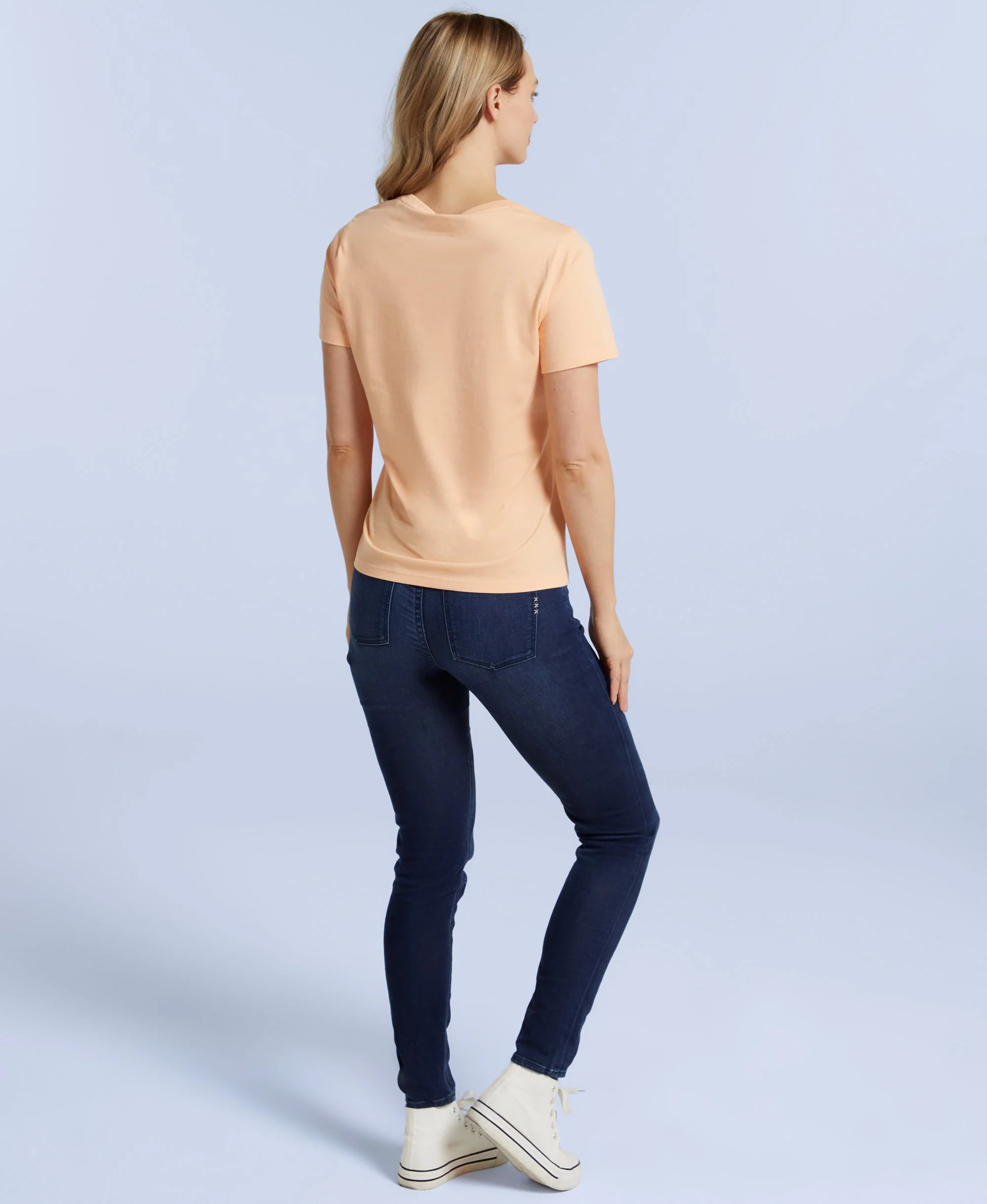 Marina Womens Logo T-Shirt - Peach - Image 4