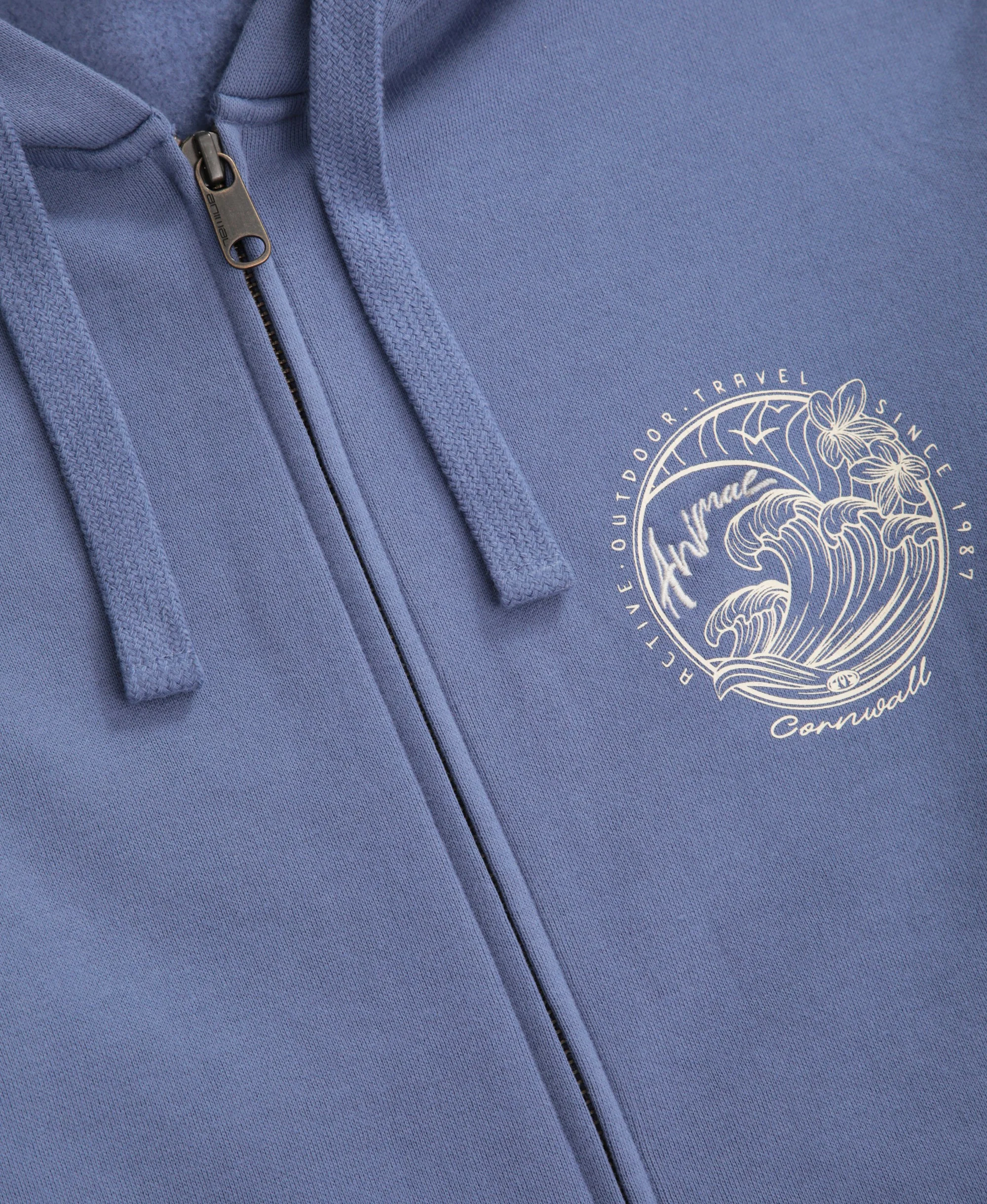 Maya Womens Cornwall Zip Through Hoodie - Blue - Image 3