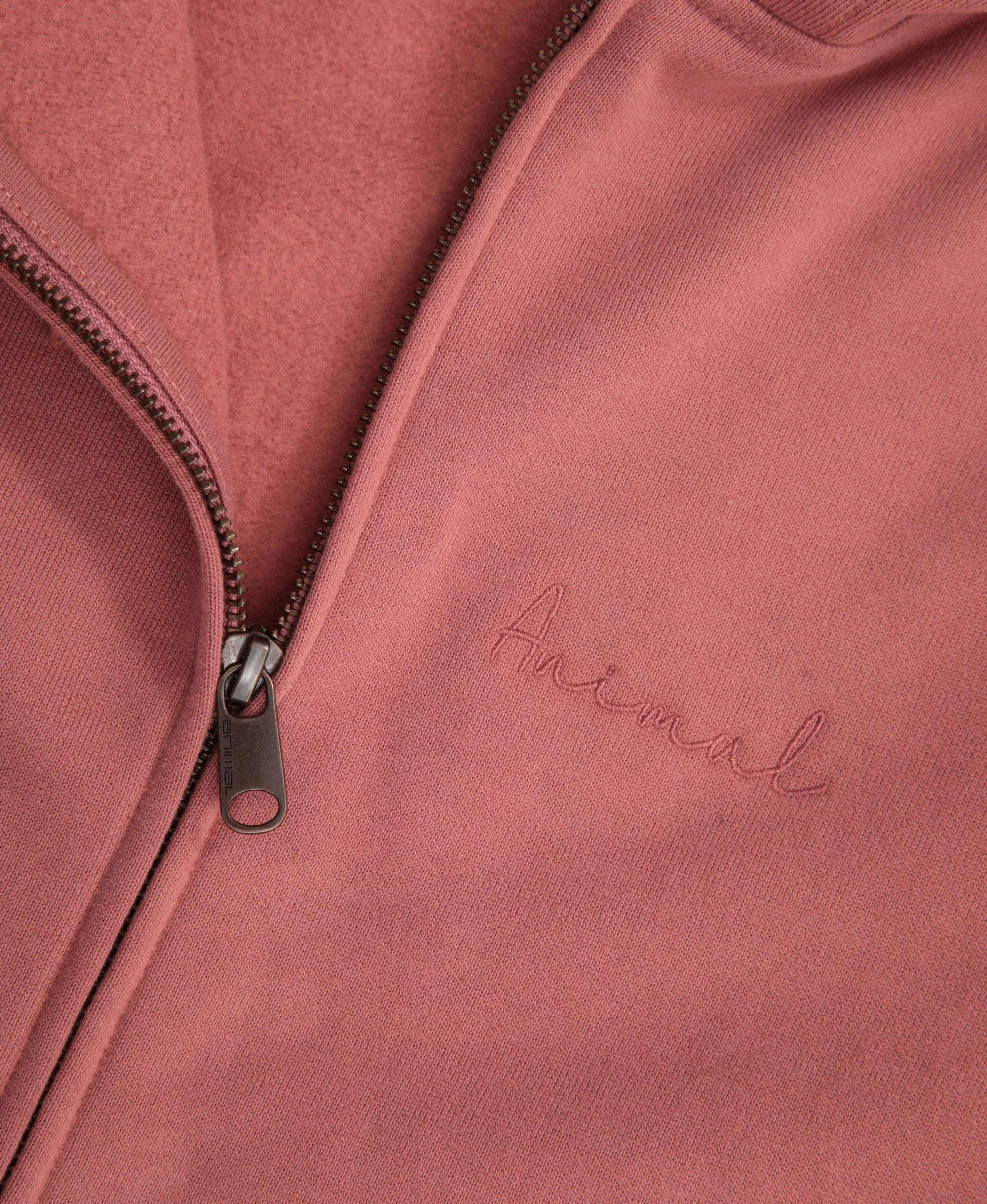 Maya Womens Graphic Zip Through Hoodie - Pale Pink - Image 8