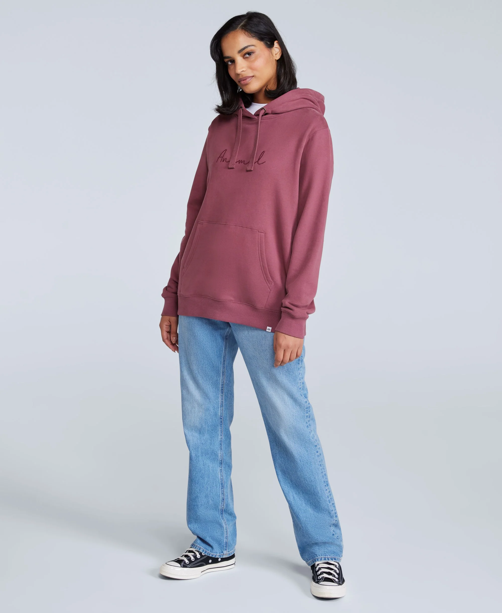 Maya Womens Hoodie - Burgundy - Image 3