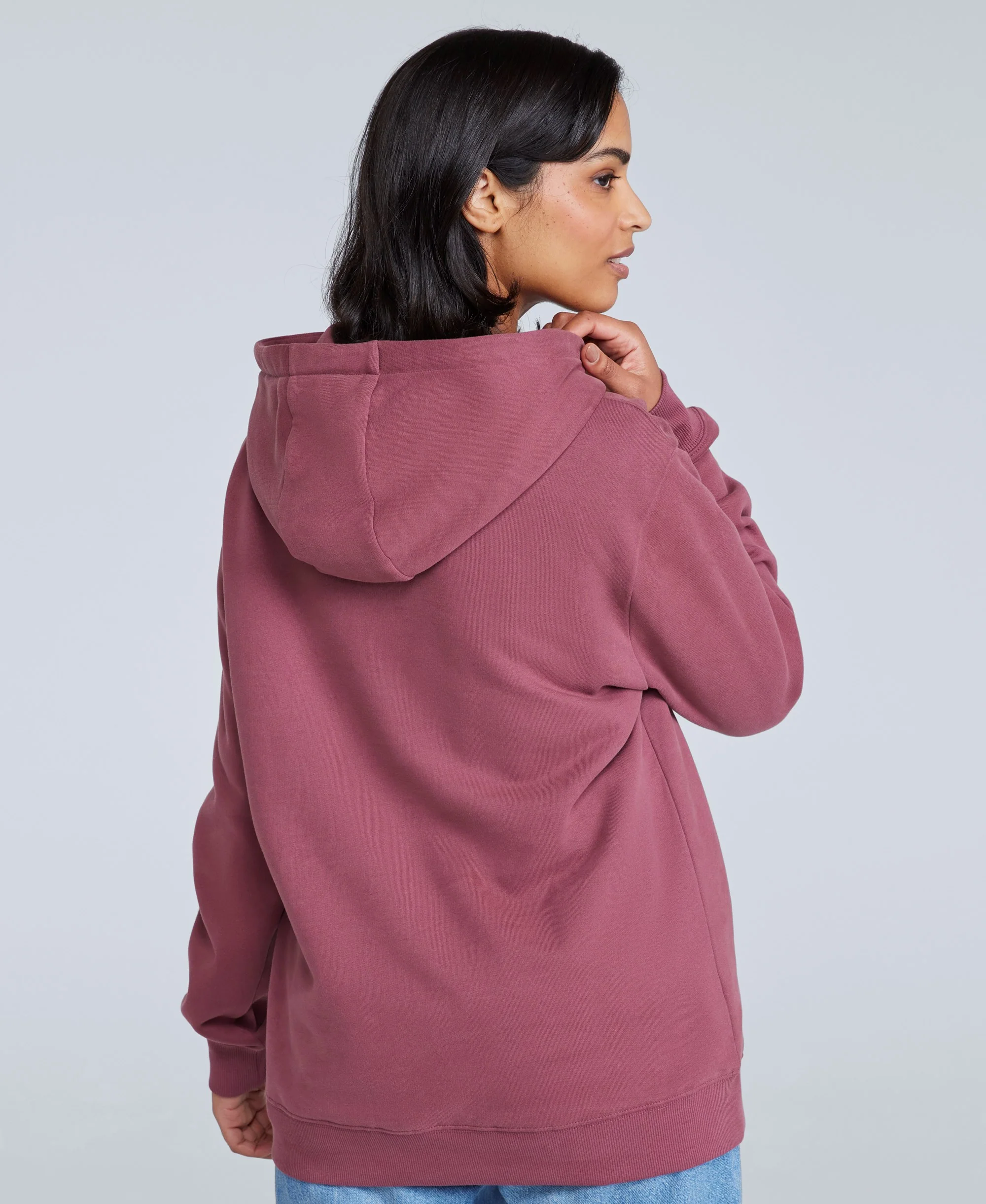 Maya Womens Hoodie - Burgundy - Image 4