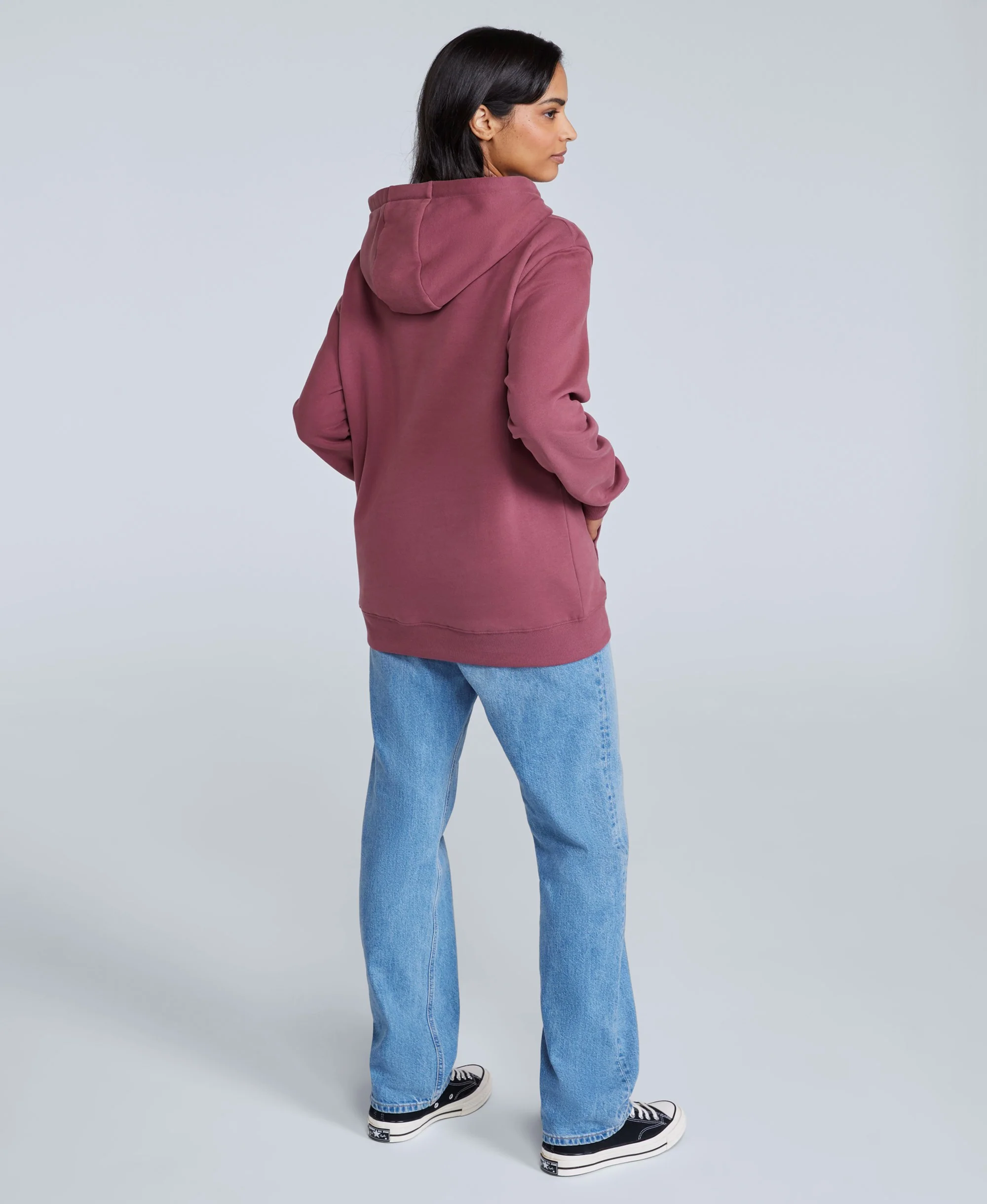 Maya Womens Hoodie - Burgundy - Image 5