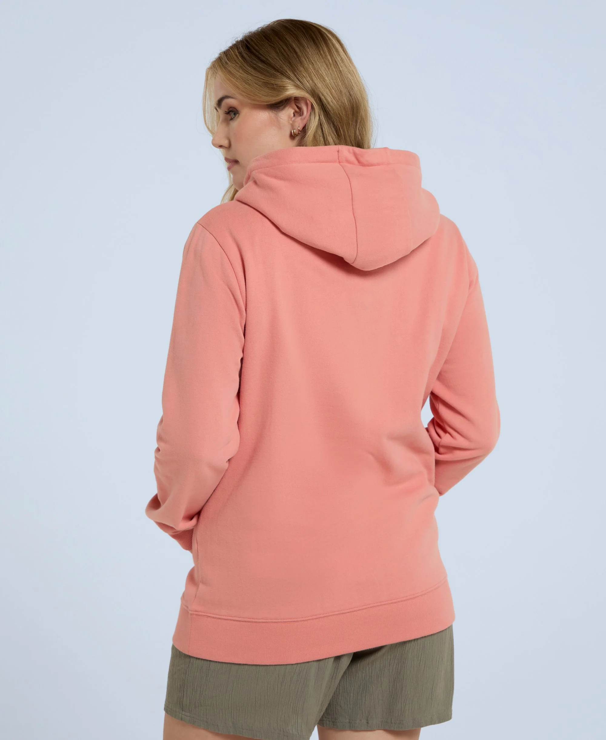 Maya Womens Hoodie - Coral - Image 4