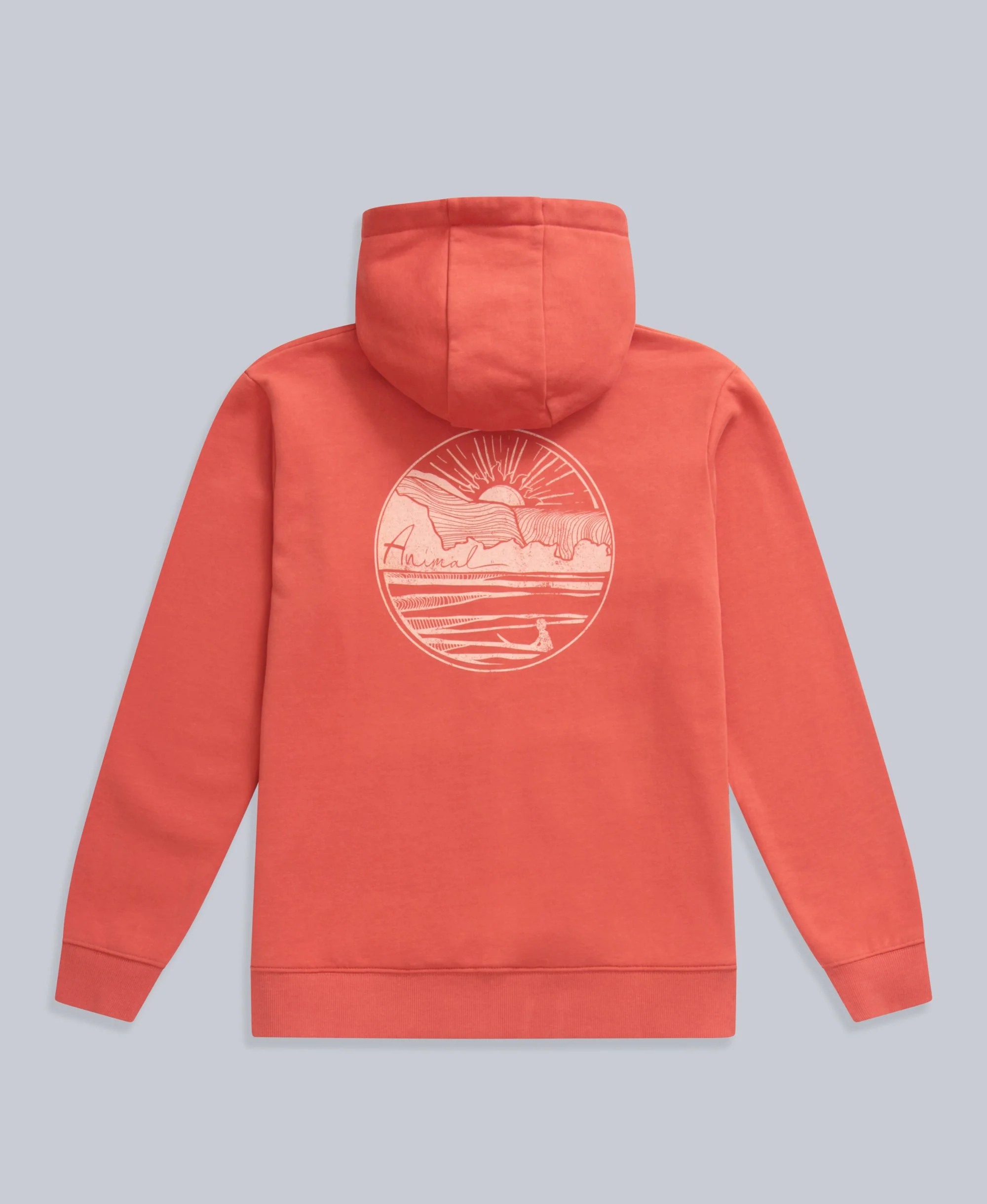 Maya Womens Full-Zip Hoodie - Burnt Orange - Image 6