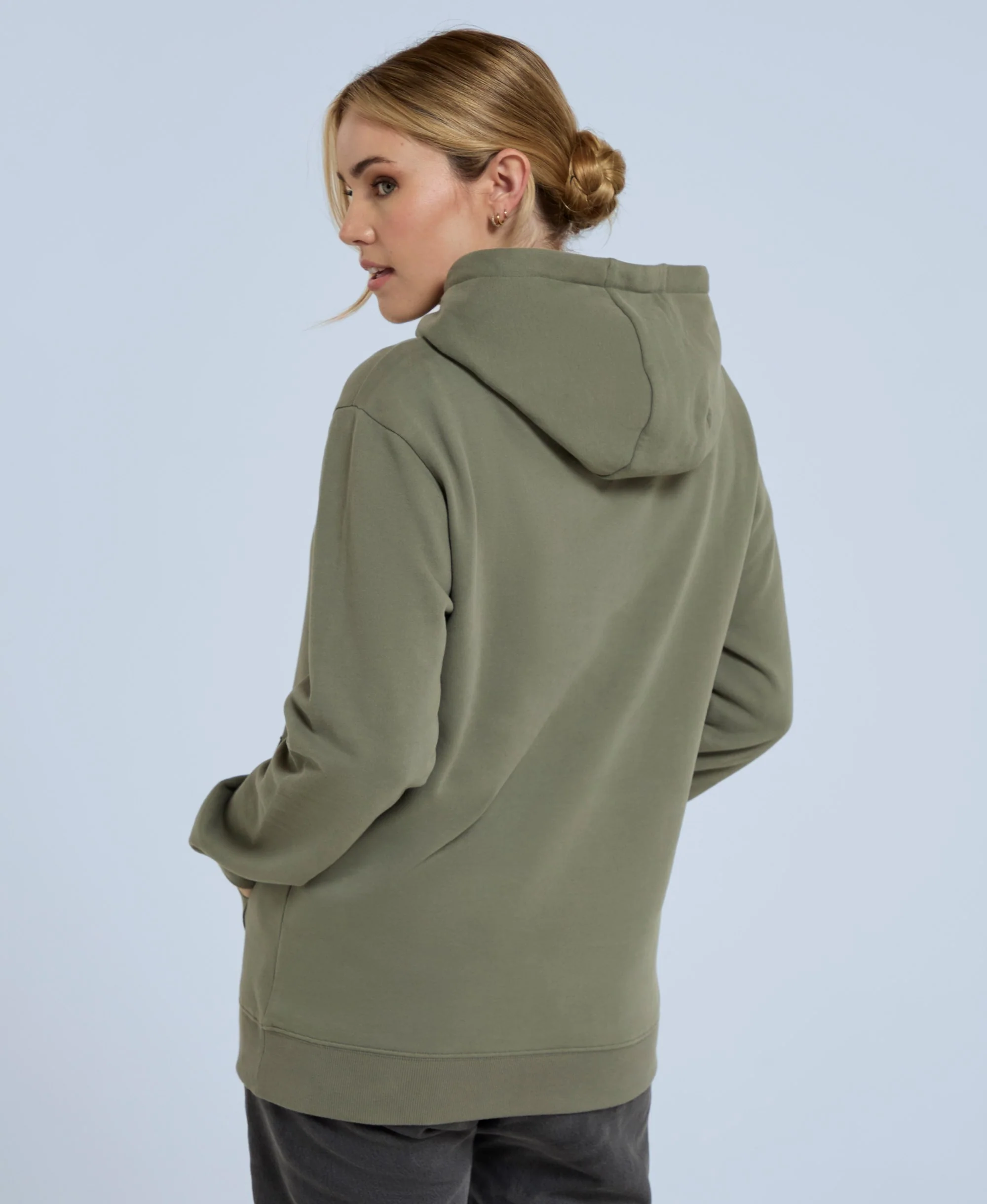 Maya Womens Hoodie - Khaki - Image 3