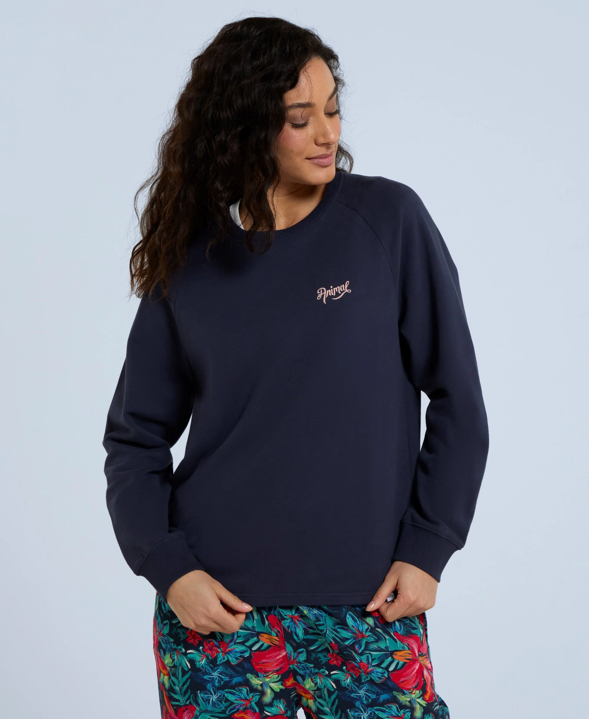 Maya Womens Sweatshirt - Navy - Image 7