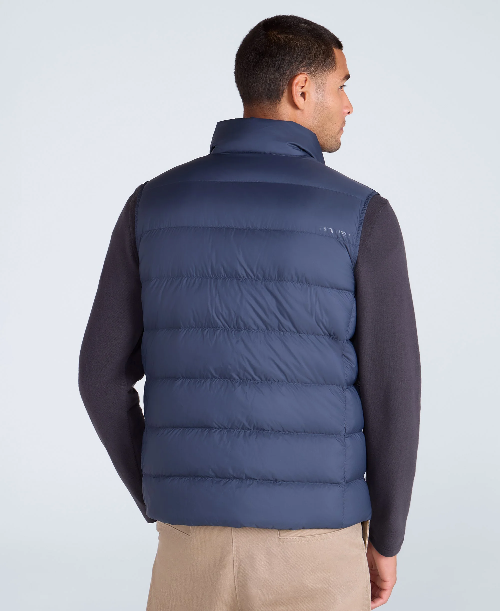 Mens Lightweight Down Gilet - Navy - Image 3