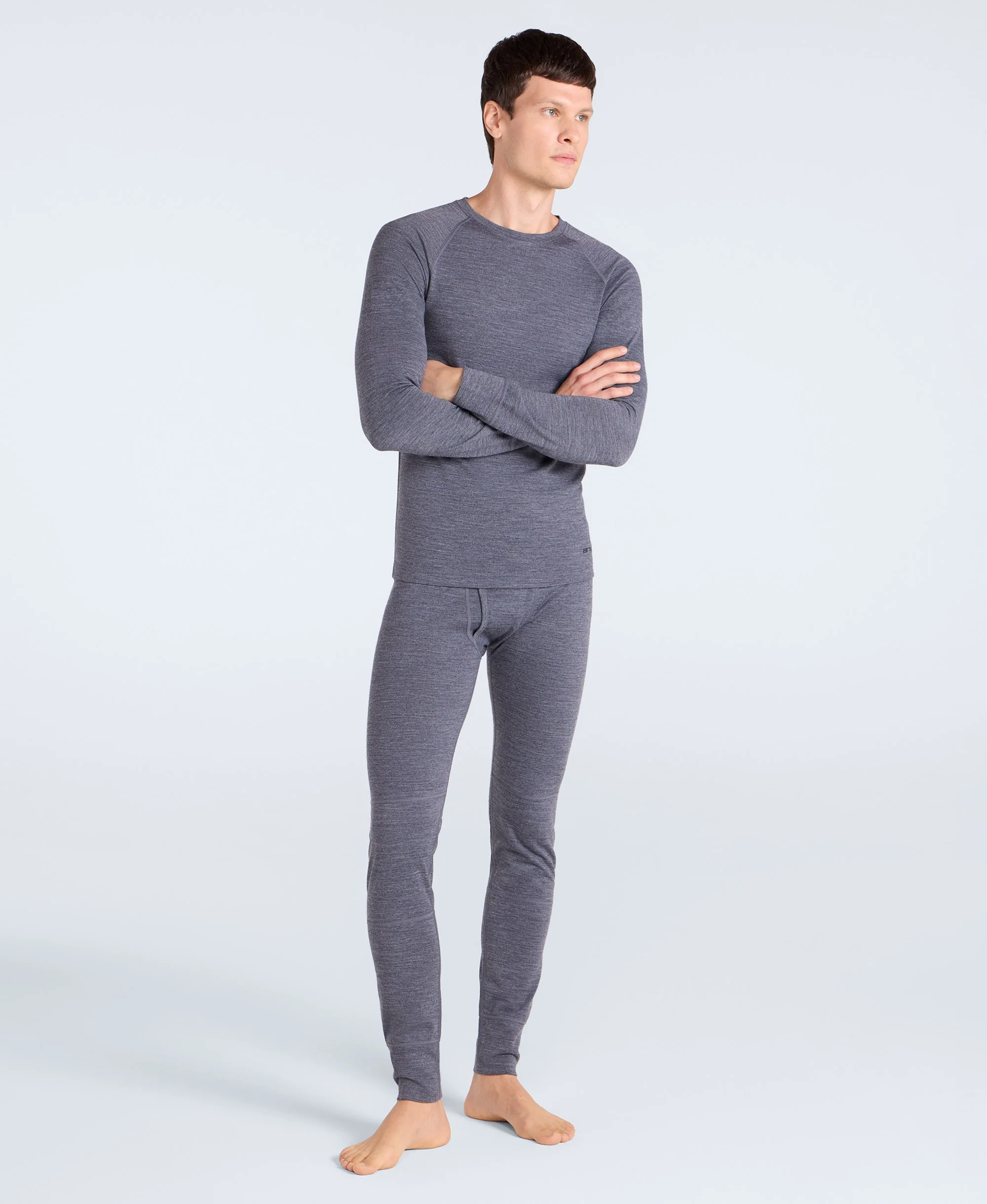 Mens Merino Baselayer Pants - Grey - Image 2