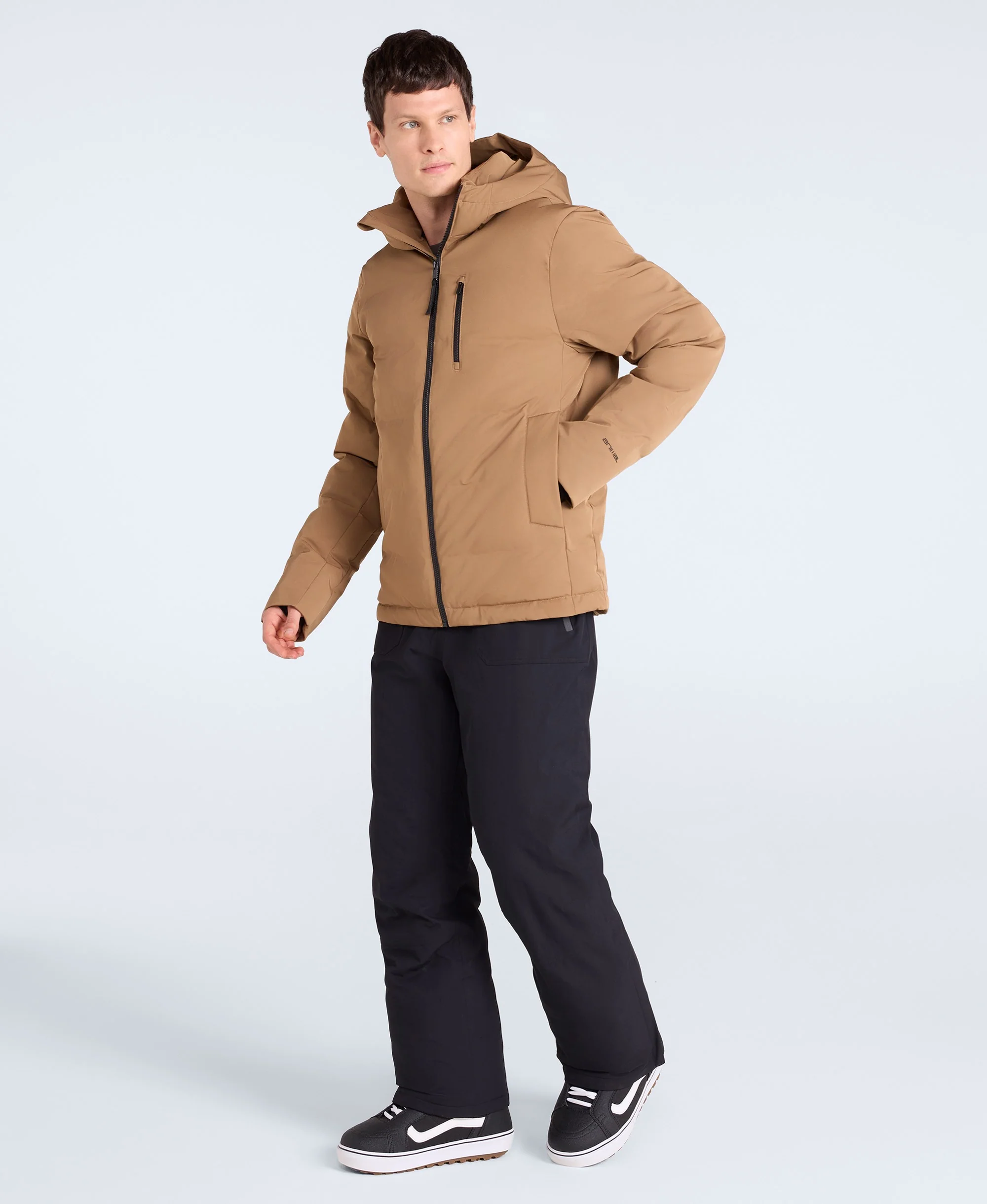Polar Mens Heat Sealed Waterproof Ski Jacket - Brown - Image 2