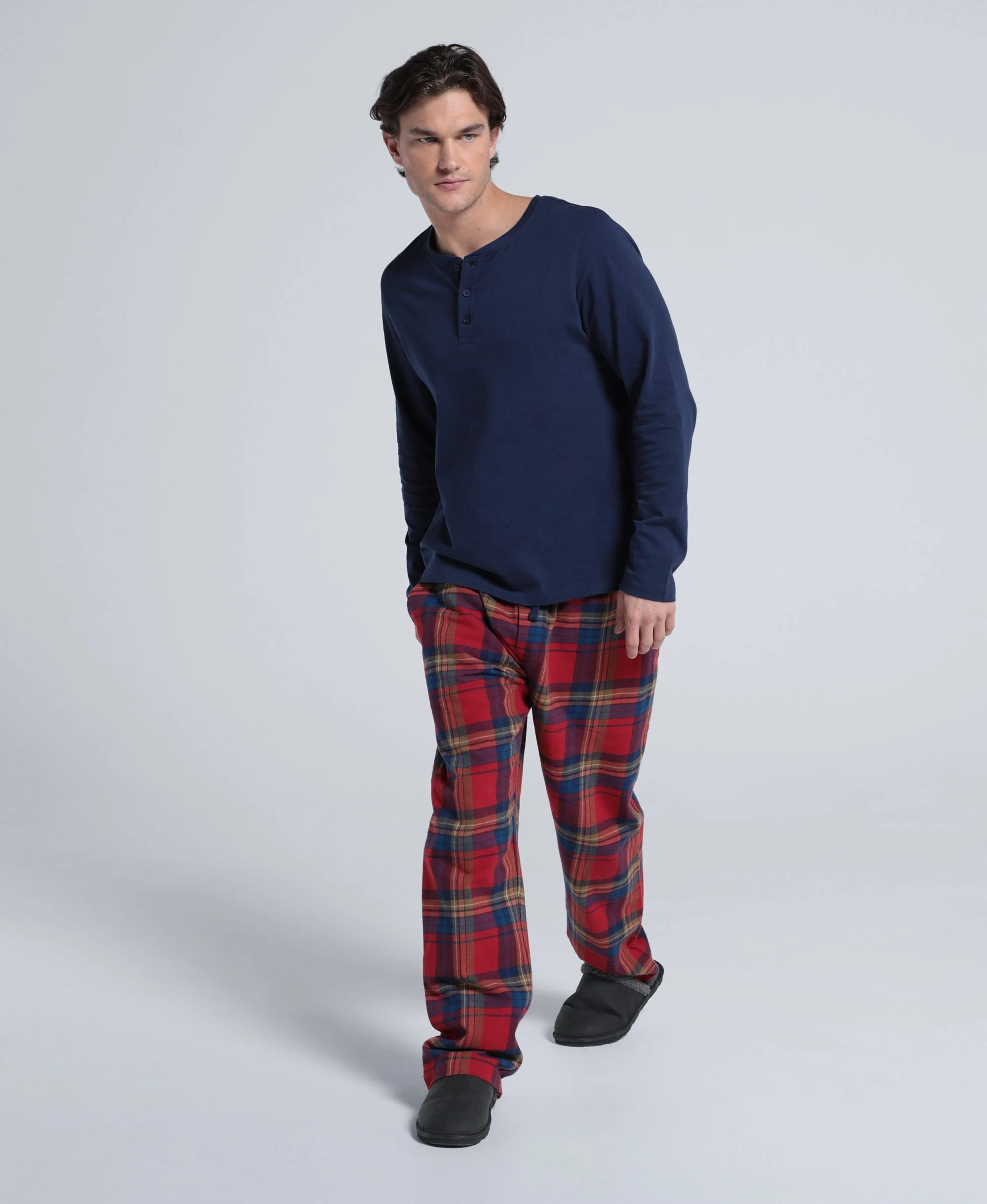 Mens Pyjama Set - Red - Image 2