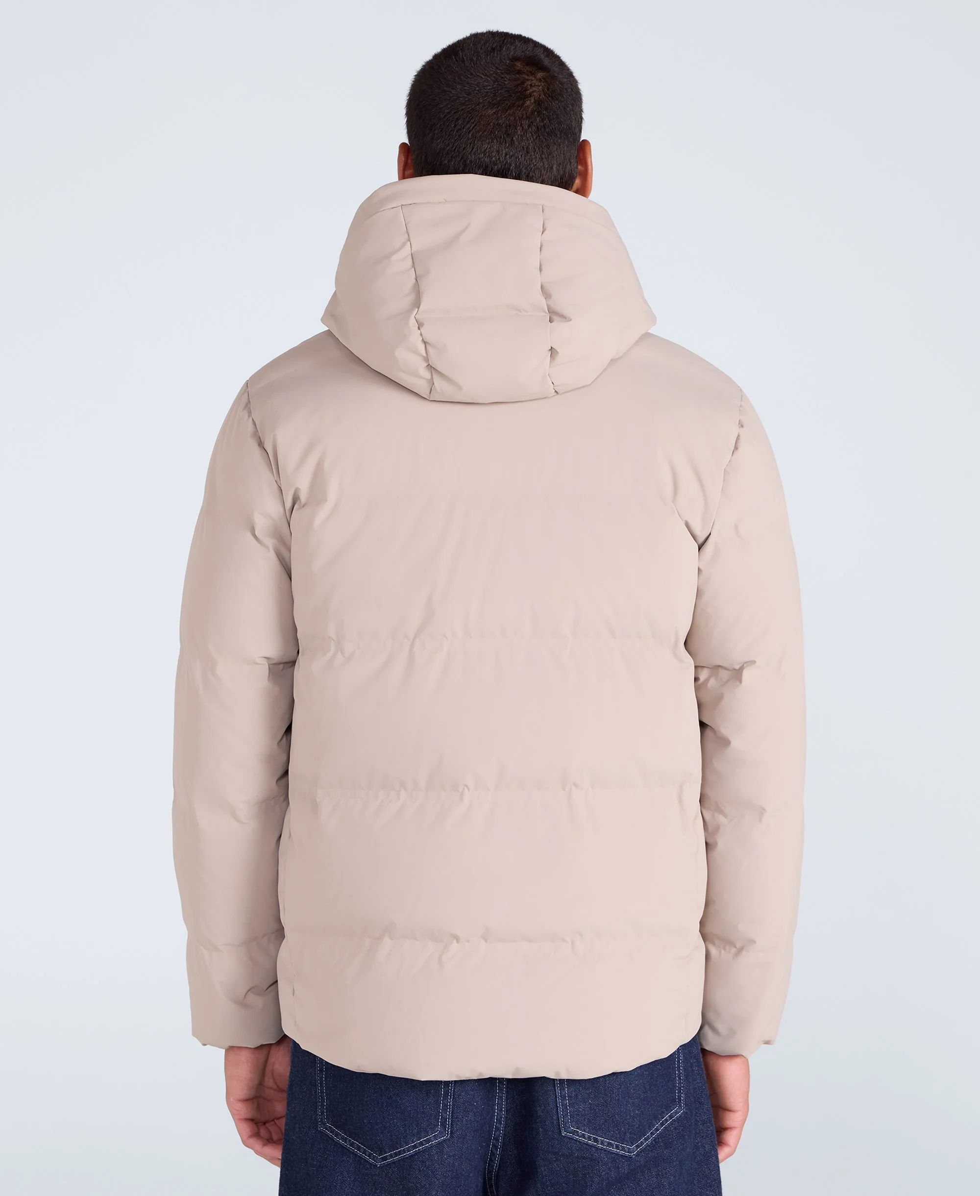 Mens Tech Down Heat Sealed Jacket - Beige - Image 5