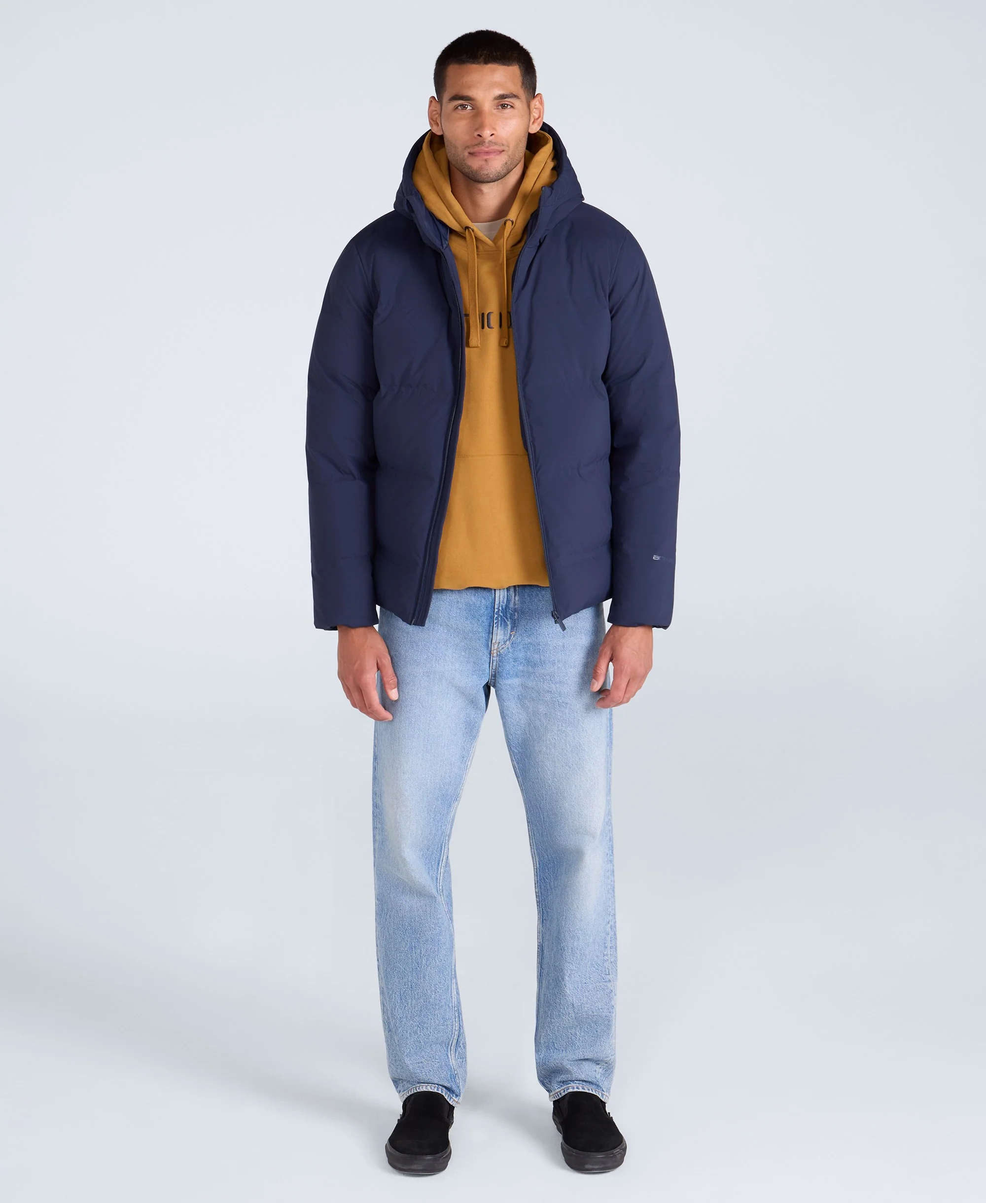 Mens Tech Down Heat Sealed Jacket - Navy - Image 2